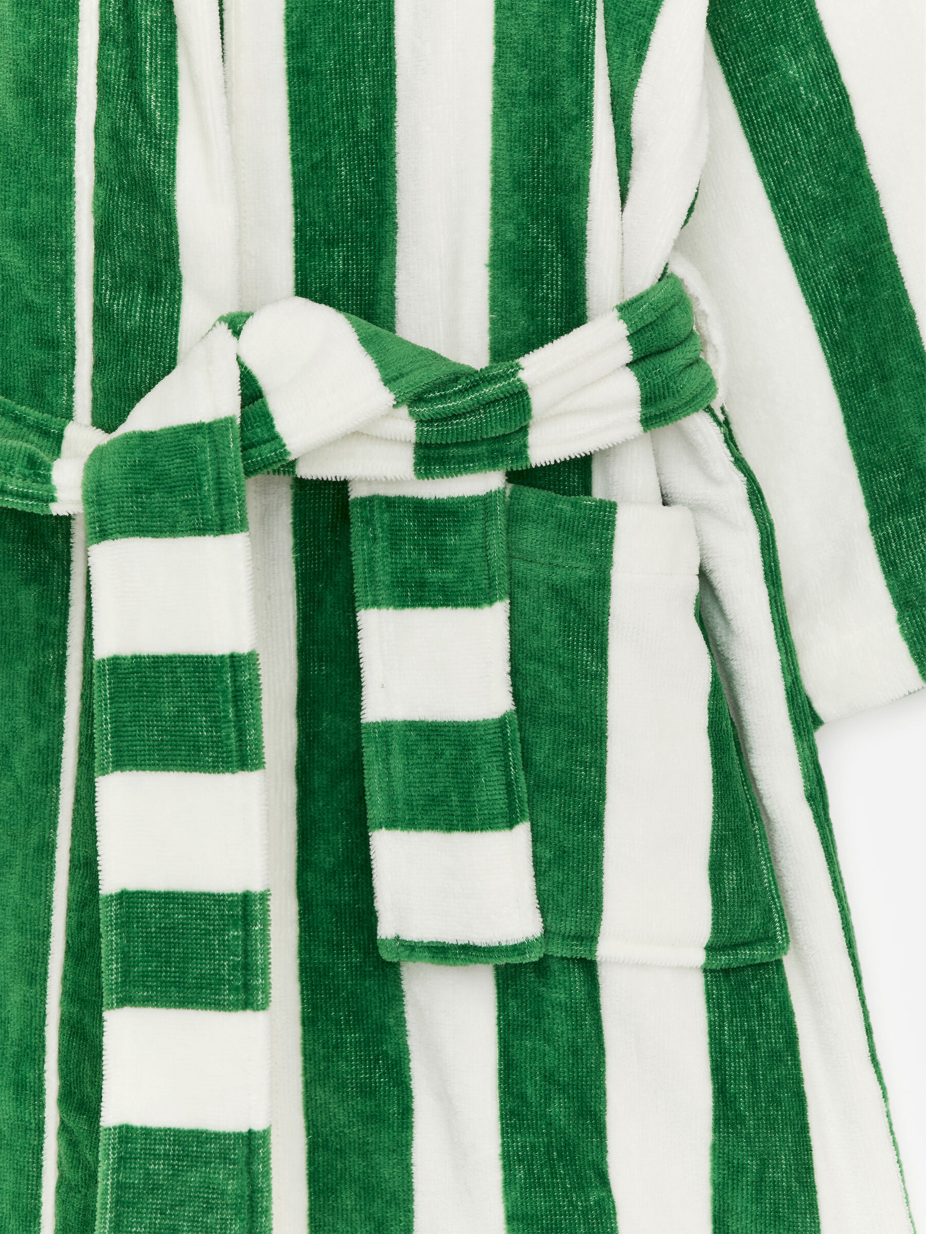 Cotton Terry Bathrobe - Green/White - Regular fit - Children - StillMedia/DescriptiveStillLife - 1