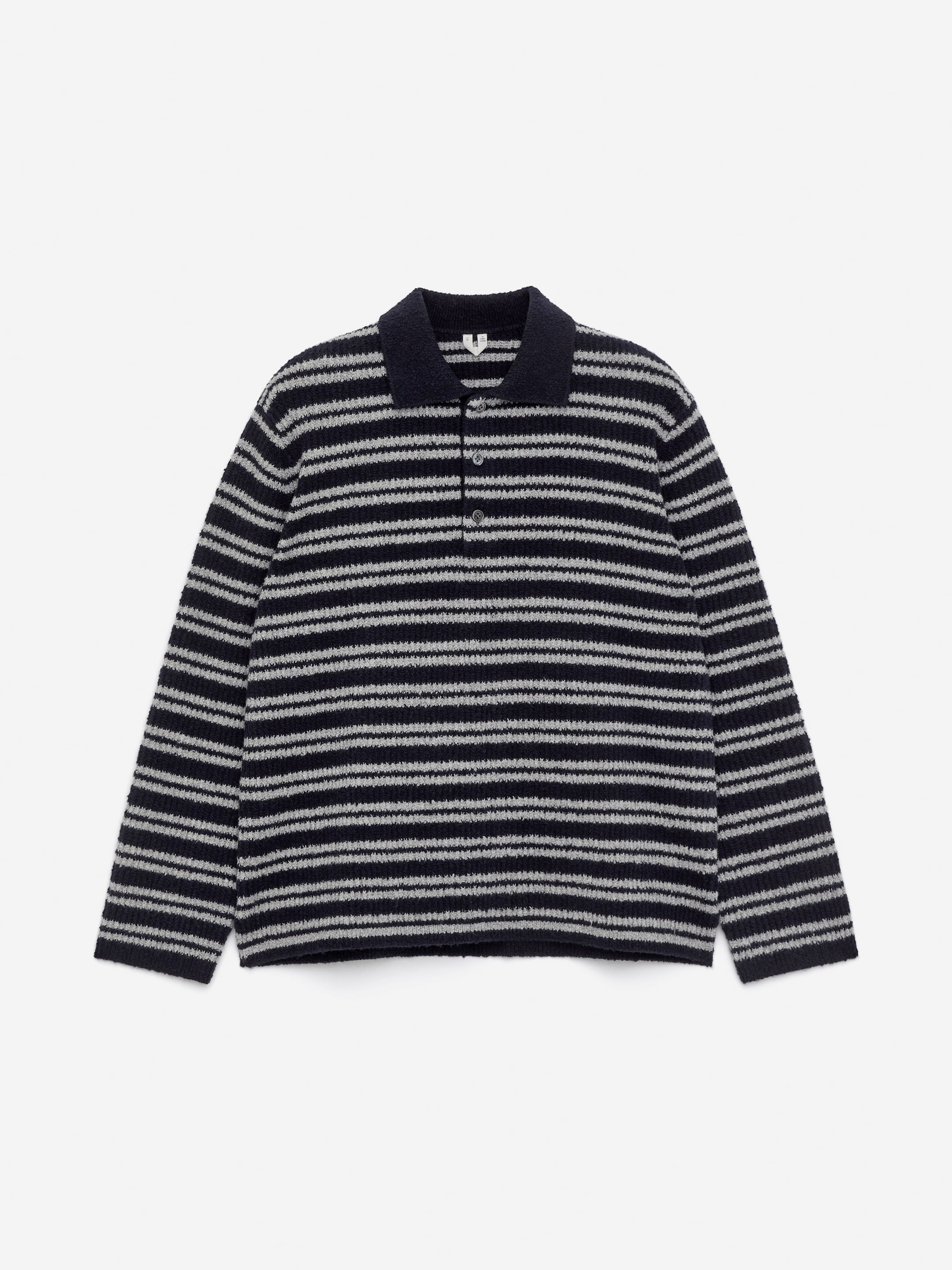 Nagyobb kép megtekintése: Kötött póló pulóver - Sötétkék/Törtfehér - FÉRFI | H&M HU 5