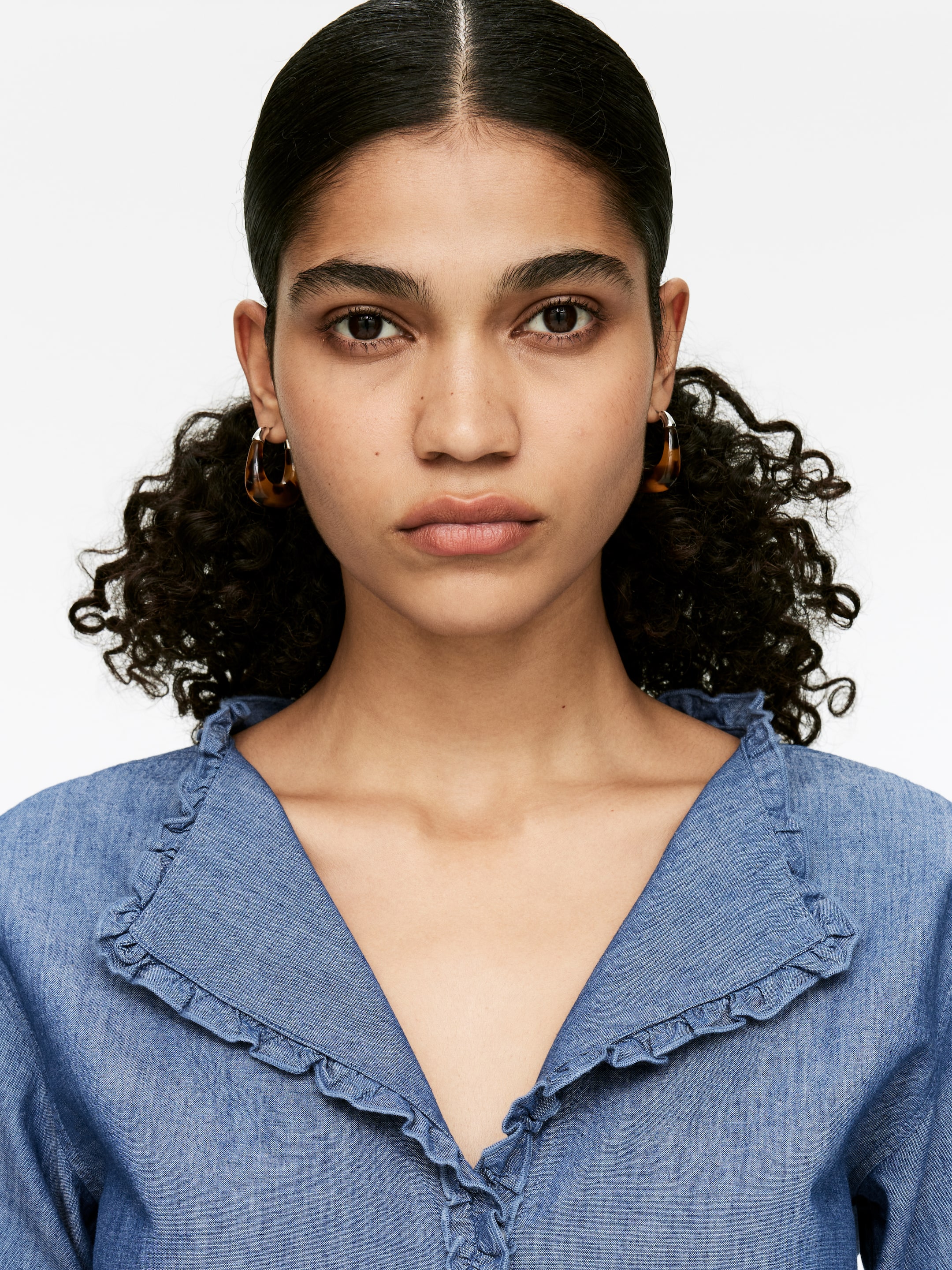 Grösseres Bild ansehen: Rüschenbluse - Blau - DAMEN | H&M CH 4