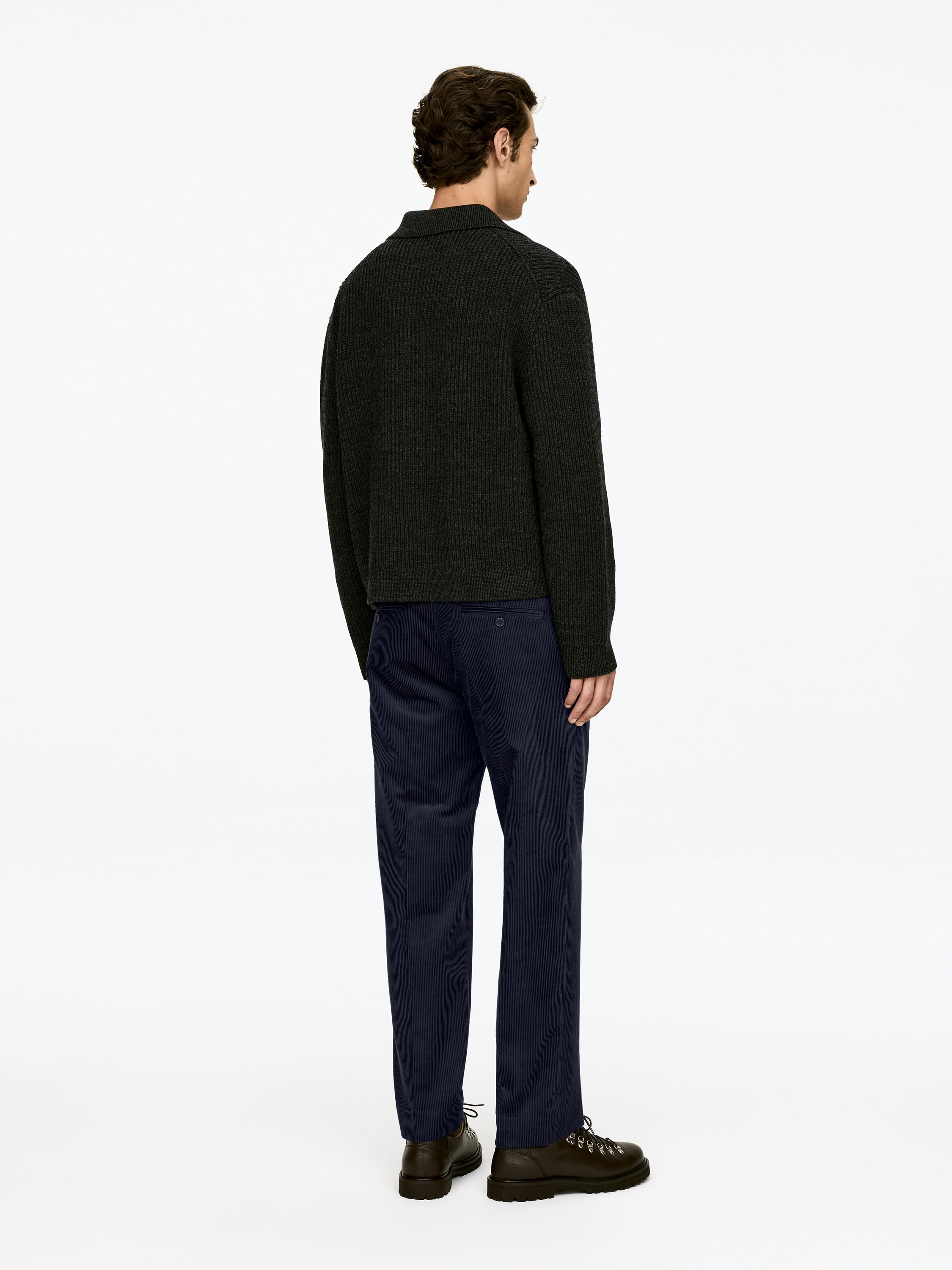 Corduroy Trousers - Dark Blue - Regular fit - Men - StillMedia/Lookbook - 11