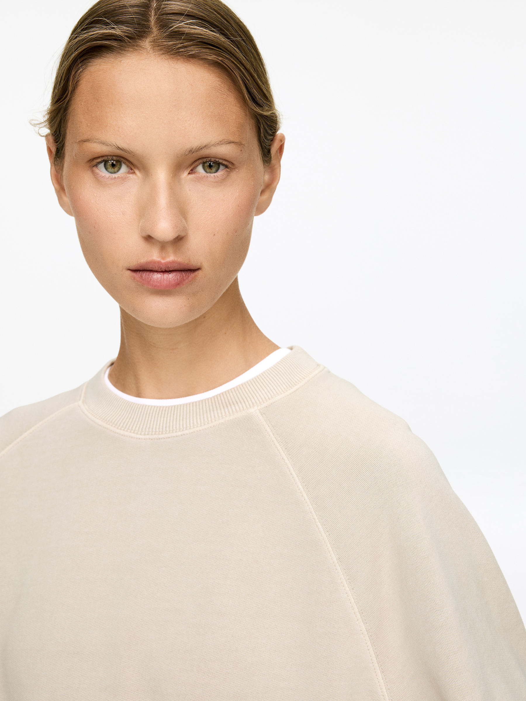 Frottee-Sweatshirt - Dusty Beige - Regular Fit - Damen - StillMedia/Lookbook - 4