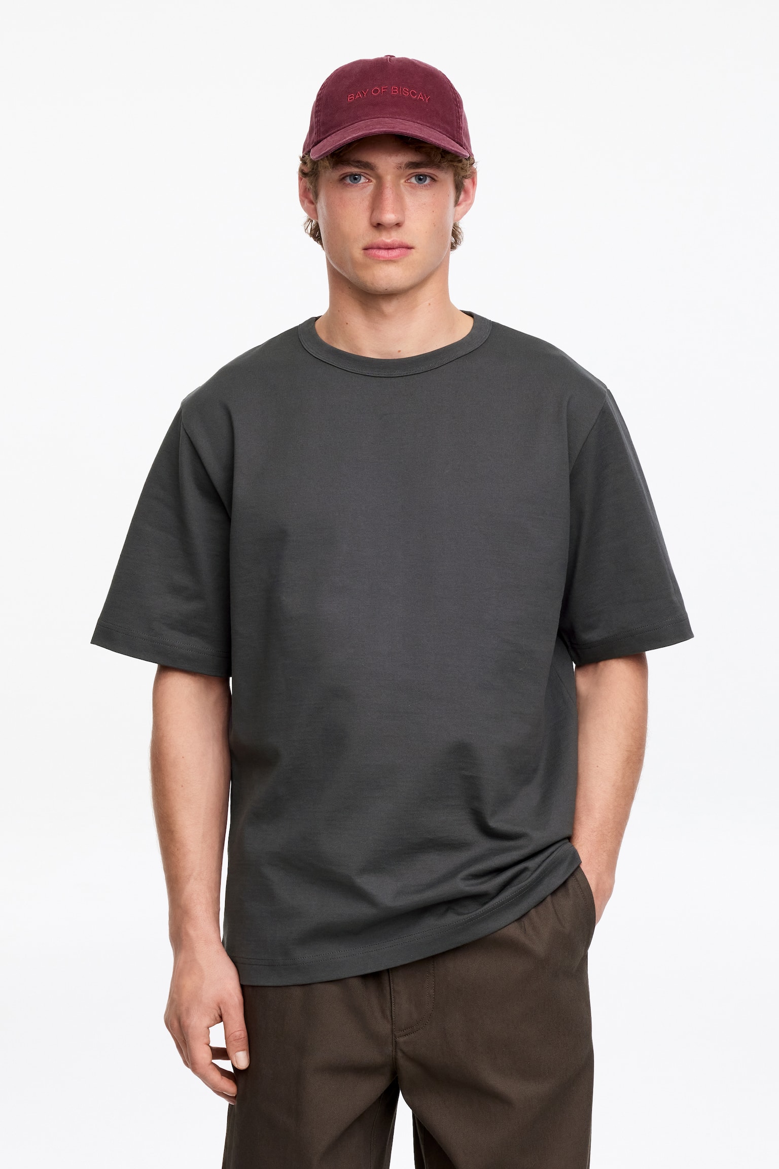 T-shirt oversize 270 g/m² - Gris foncé/Bleu foncé/Avoine/Vert/Blanc/Noir/Mauve foncé - 1