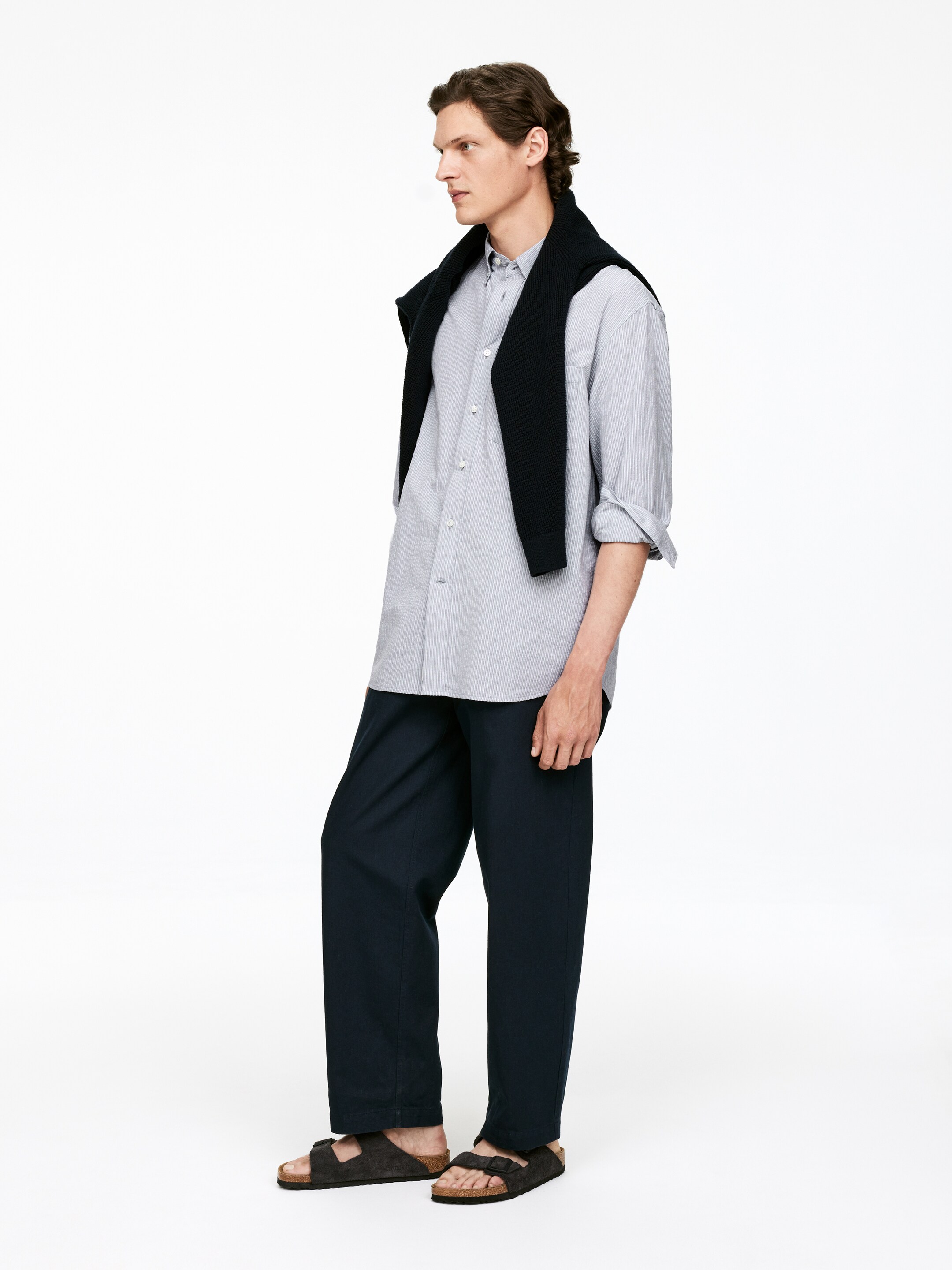 Visualizza immagine più grande: Camicia in seersucker dalla vestibilità rilassata - Grigio - UOMO | H&M IT 4
