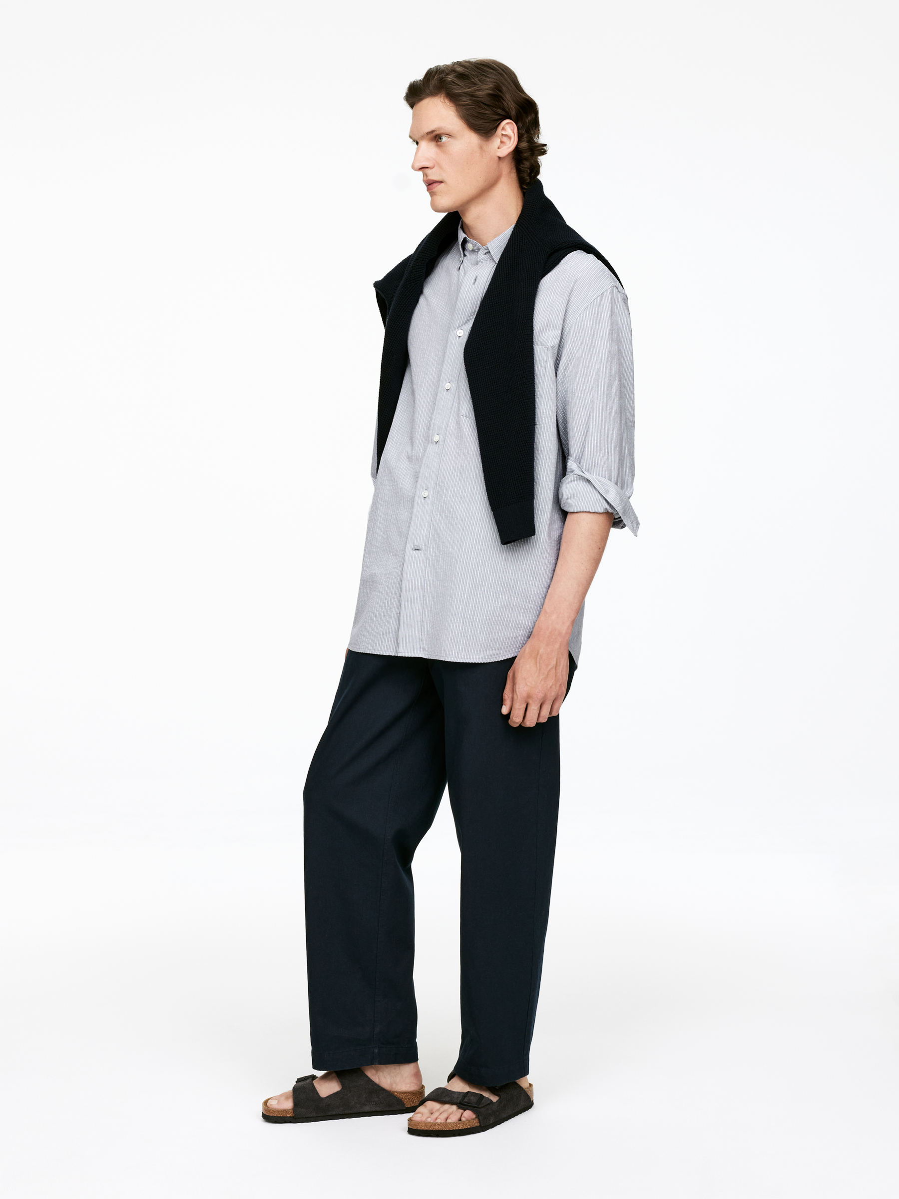 Relaxed Seersucker Shirt - Grey - Men - StillMedia/Lookbook - 4