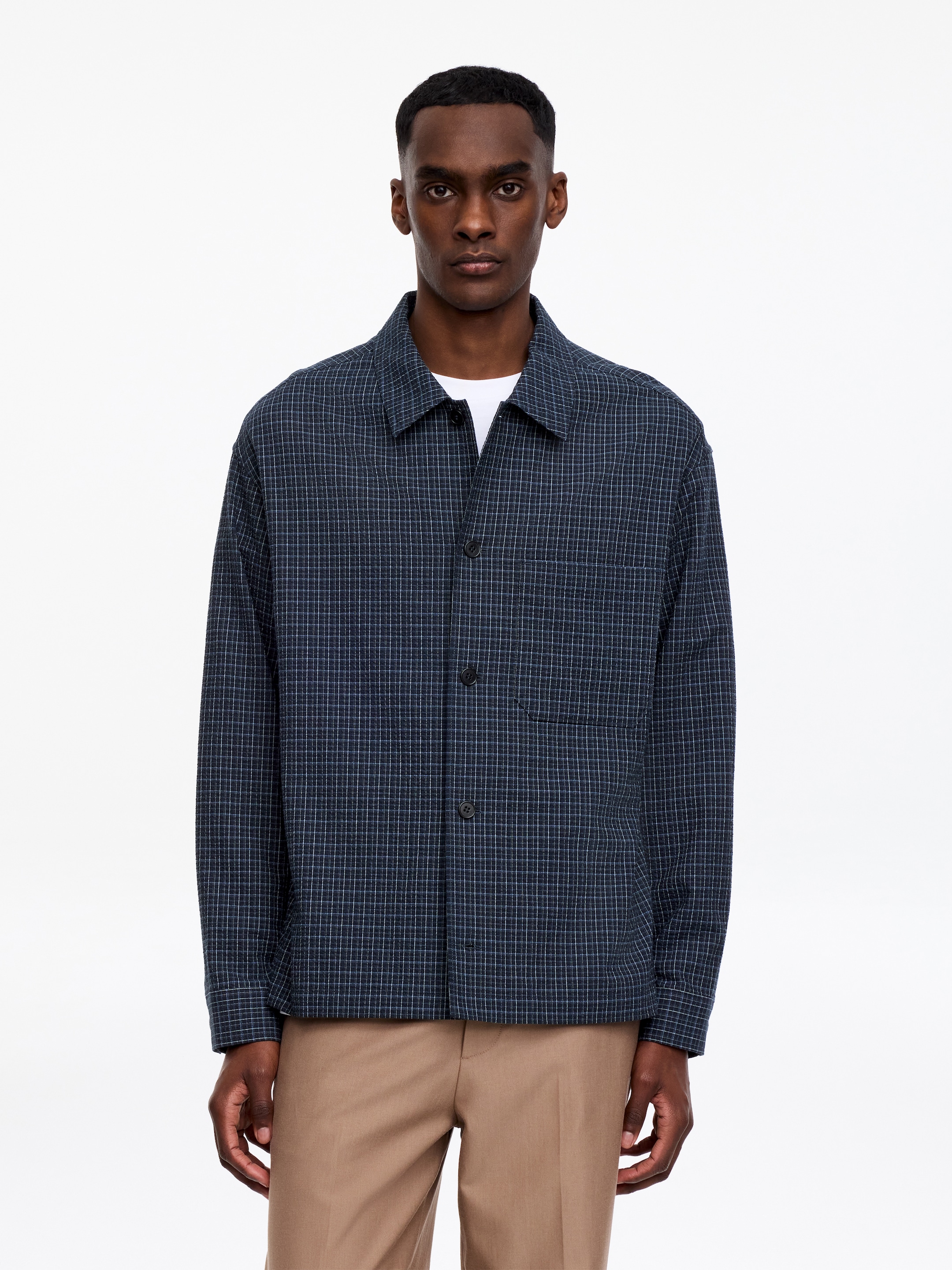 Relaxed Seersucker Shirt-#272930-18217