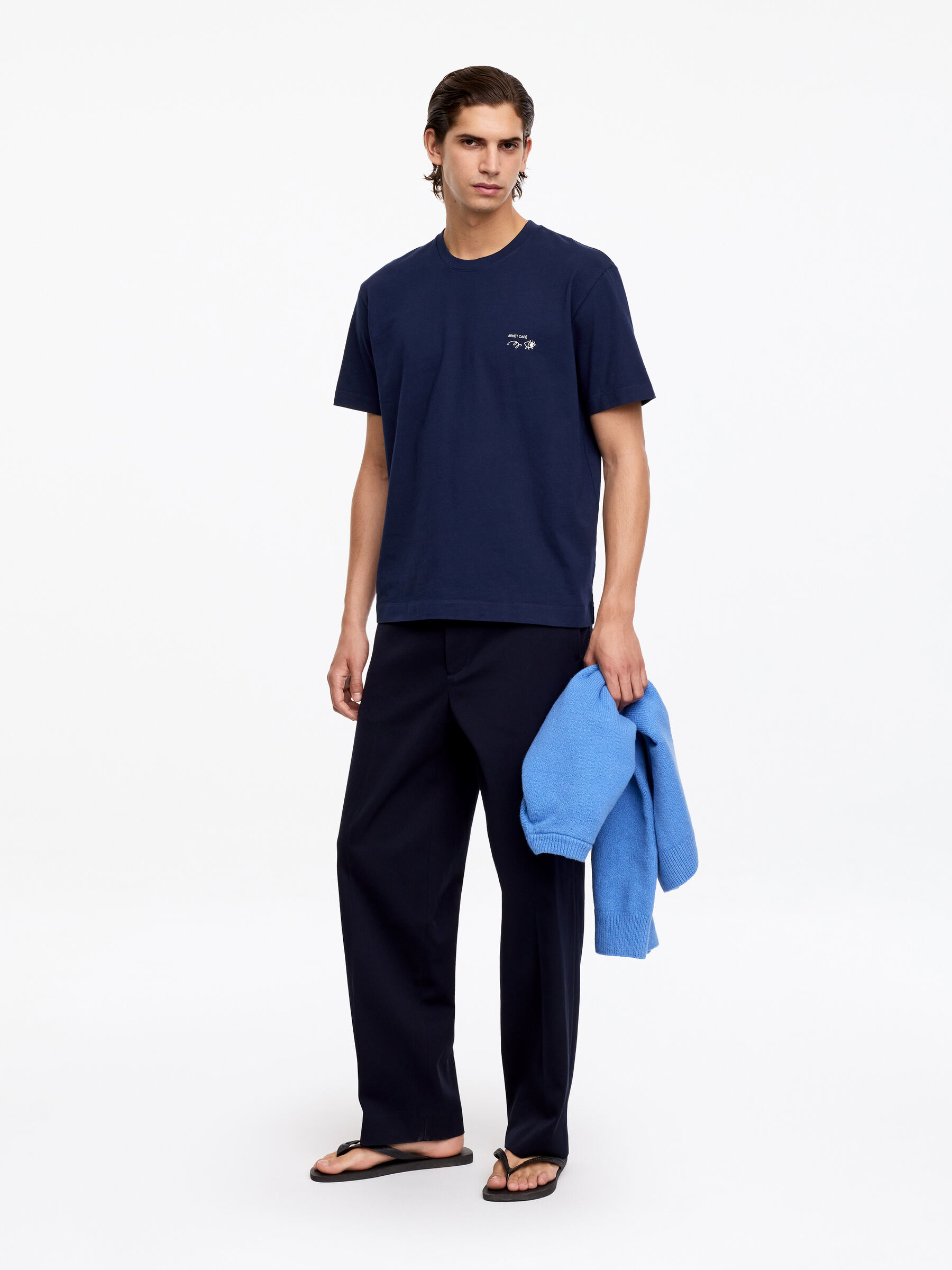 ARKET CAFÉ Printed T-Shirt - Dark Blue - Loose fit - Café - StillMedia/Lookbook - 5