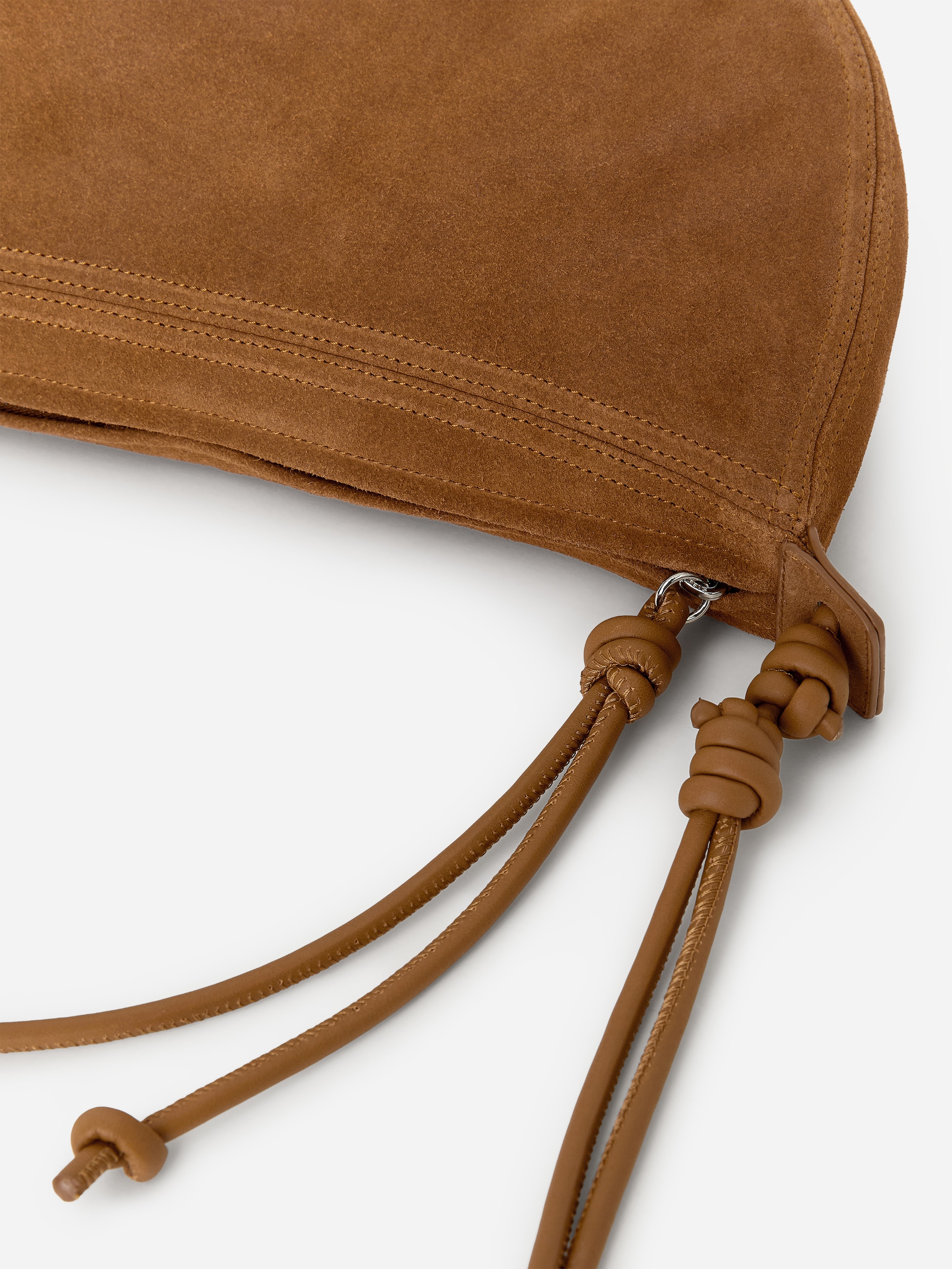 Bolso de ante con forma de media luna - Marrón - Women - StillMedia/DescriptiveDetail - 3