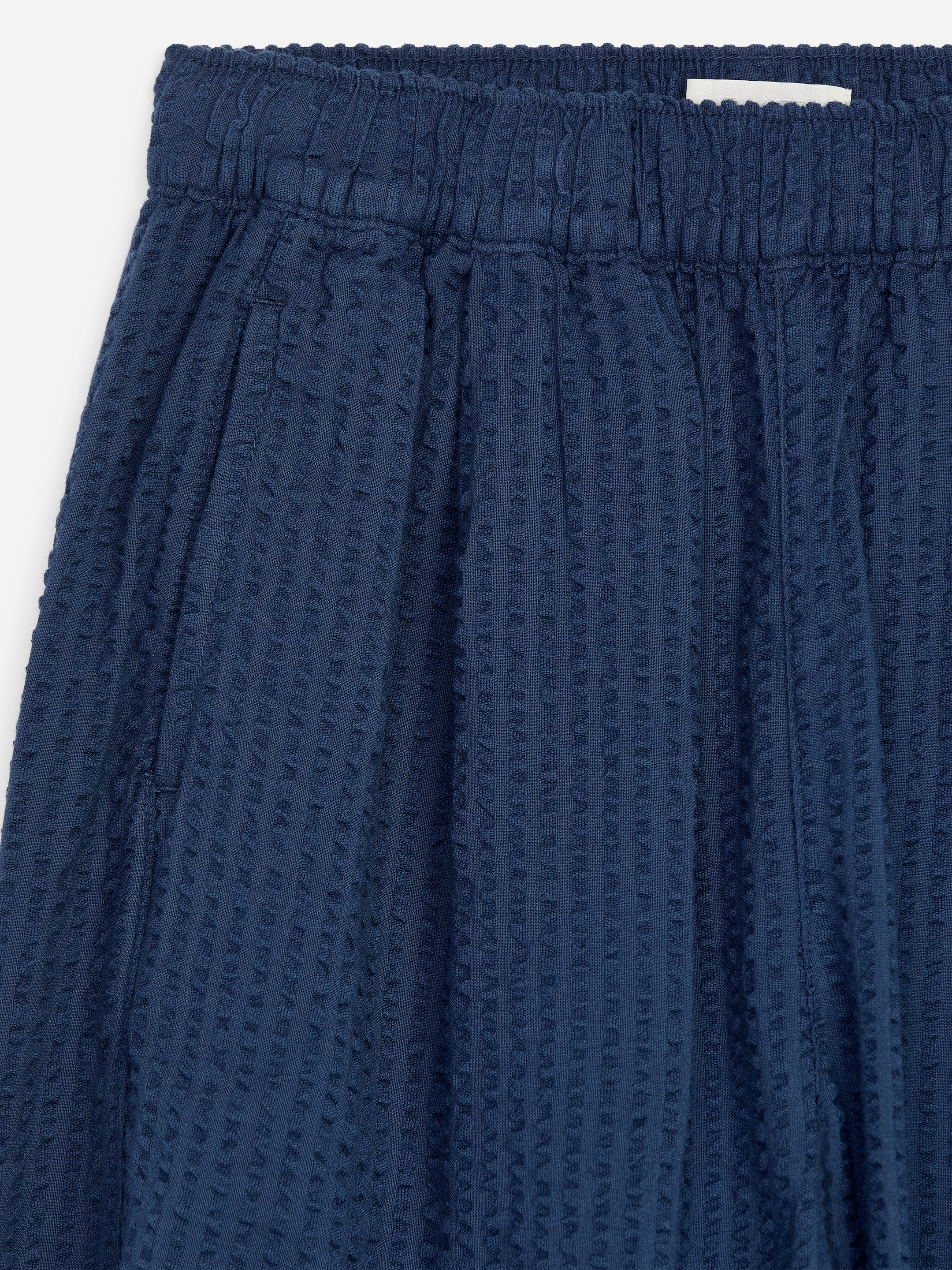 Seersucker Ballon Trousers - Dark Blue - Relaxed fit - Children - StillMedia/DescriptiveDetail - 1