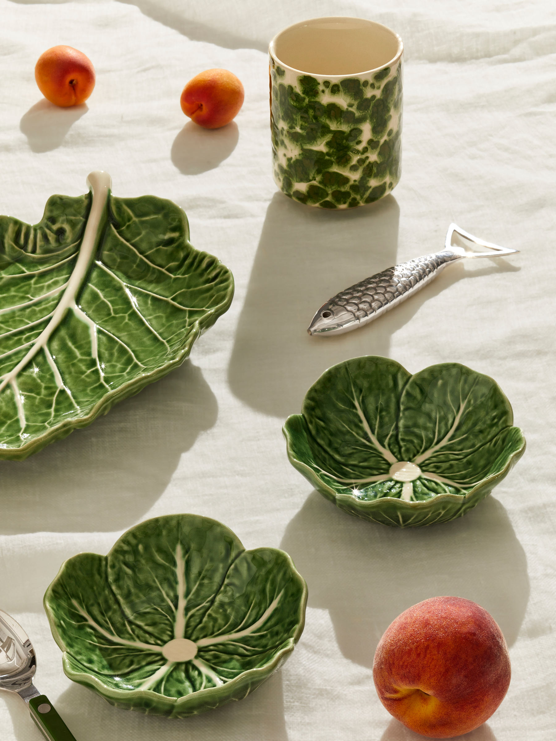 Schale in Kohlblattform Bordallo Pinheiro, 17  cm - Grün - Haushaltswaren - StillMedia/CreativeStillLife - 3