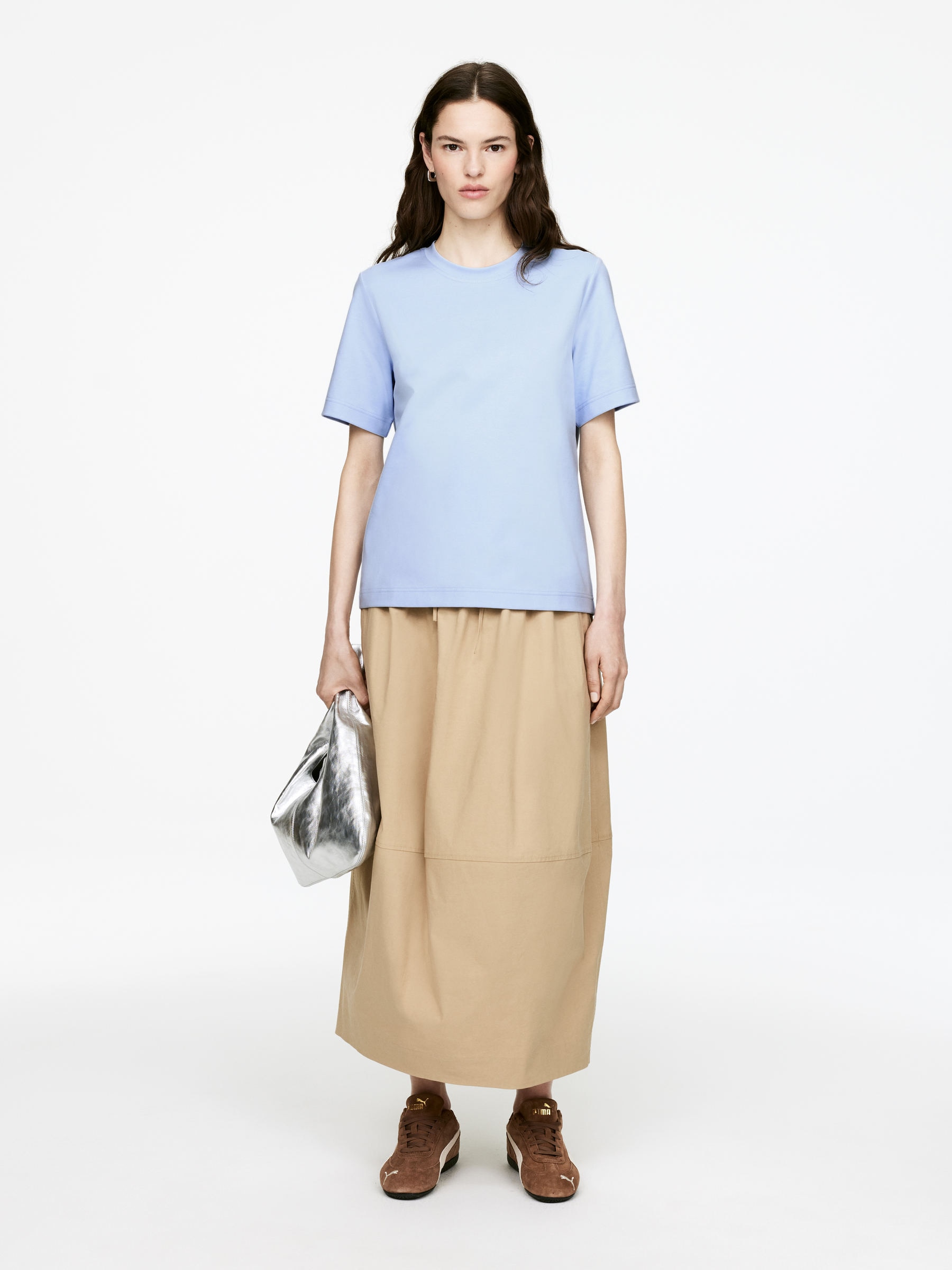 PEARL Heavyweight T-Shirt - Light Blue - Regular fit - Women - StillMedia/Lookbook - 5