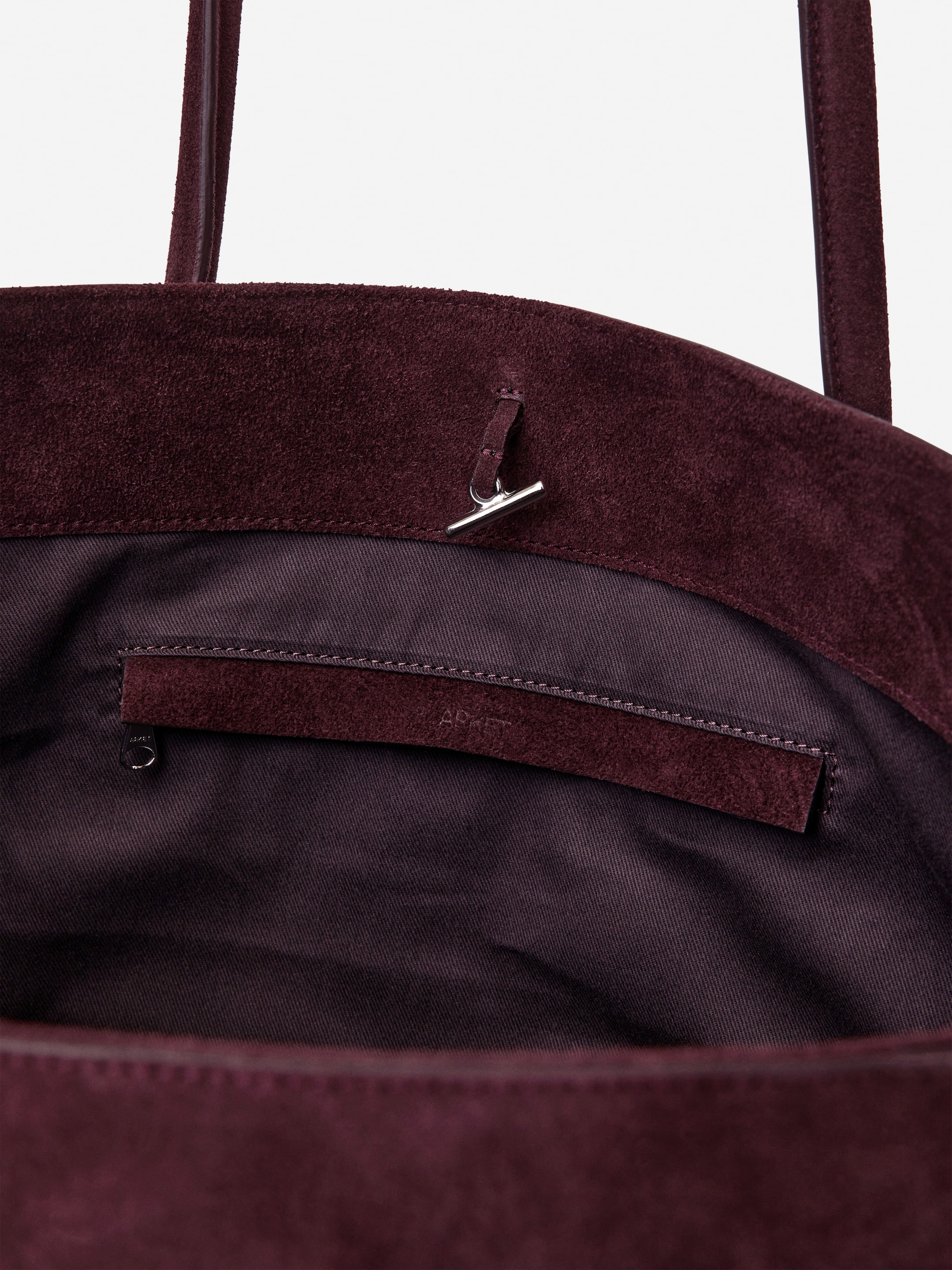 Slouchy Split Suede Tote - Burgundy - Women - StillMedia/DescriptiveDetail - 3
