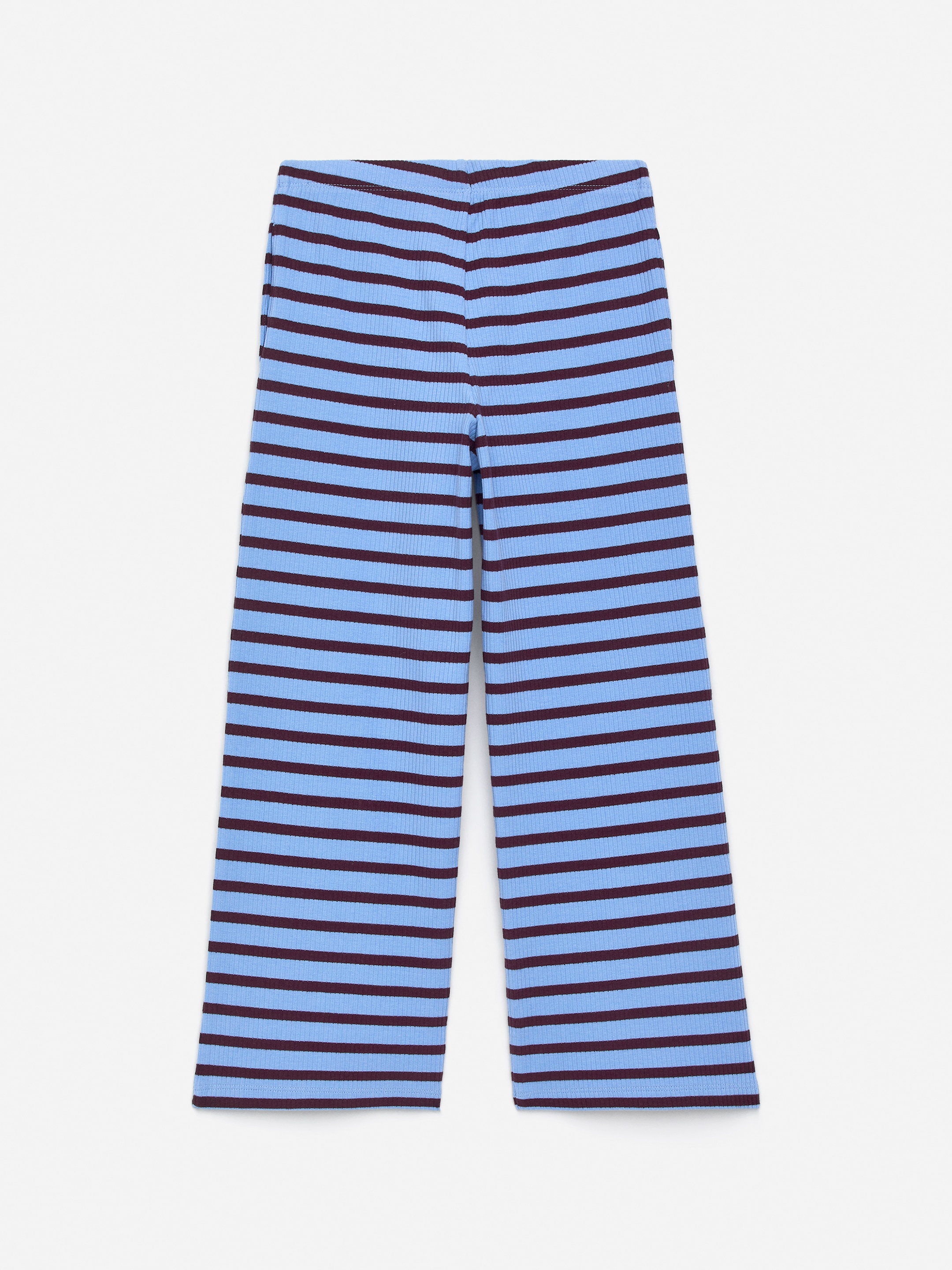 Rib Cotton Trousers - Blue/Burgundy - Regular fit - Children - StillMedia/DescriptiveStillLife - 2