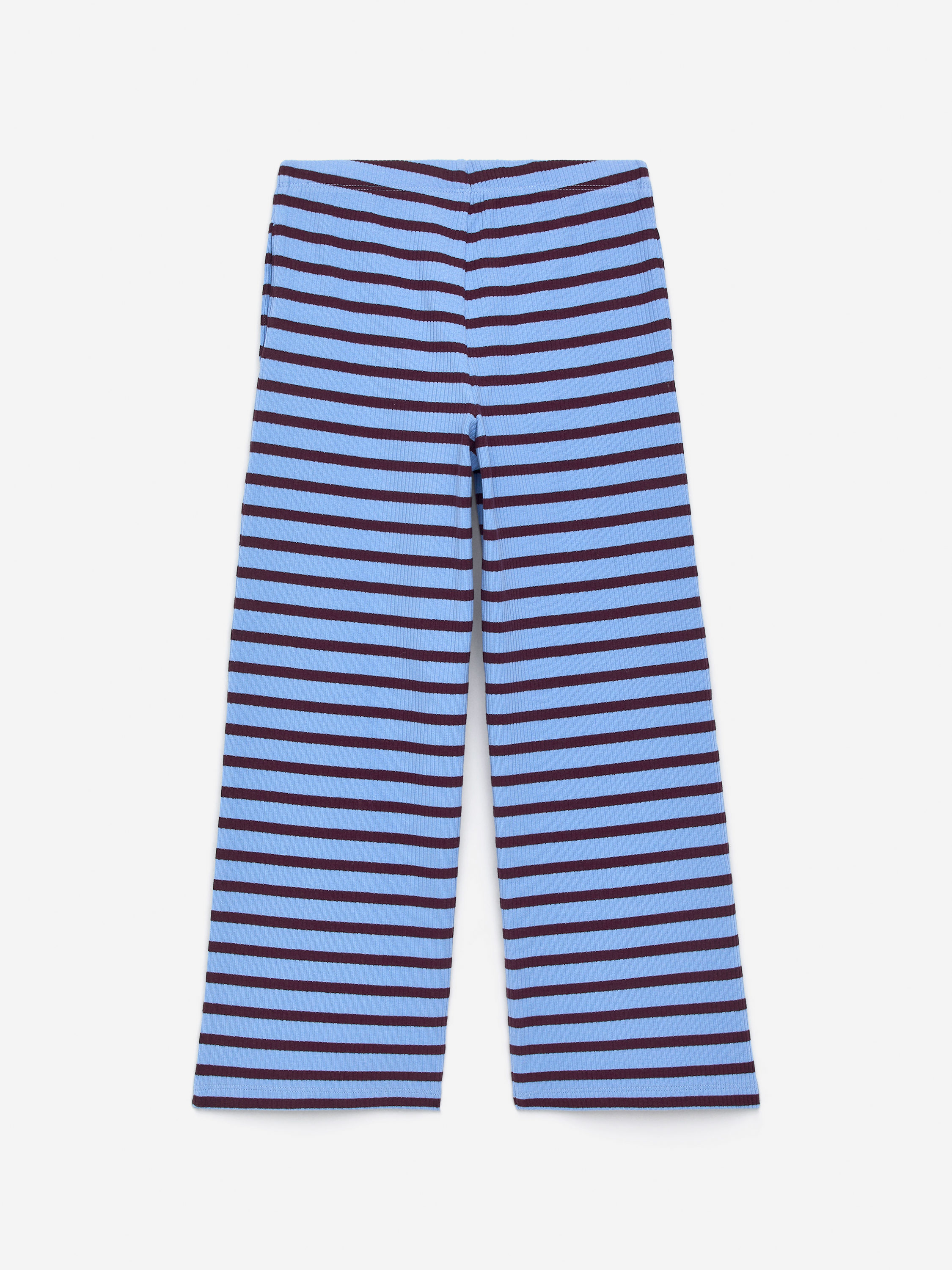Rib Cotton Trousers - Blue/Burgundy - Regular fit - Children - StillMedia/DescriptiveStillLife - 2