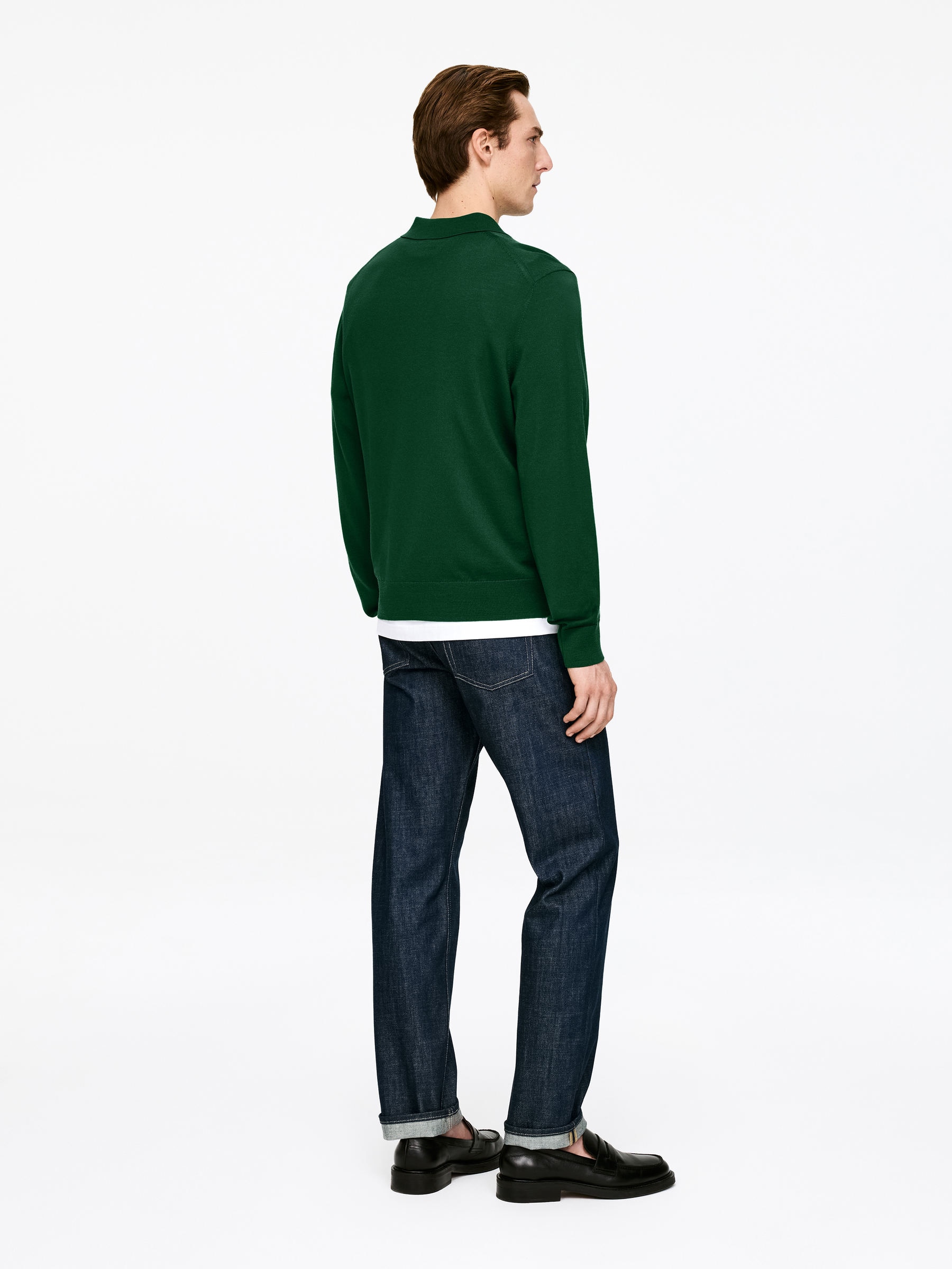 Polo en laine mérinos - Vert - Regular fit - Homme - StillMedia/Lookbook - 6