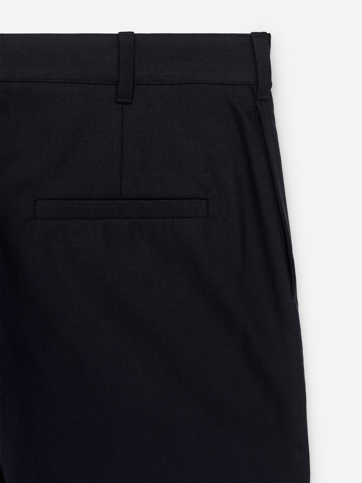 Pantalon en laine et coton - Bleu foncé - 2
