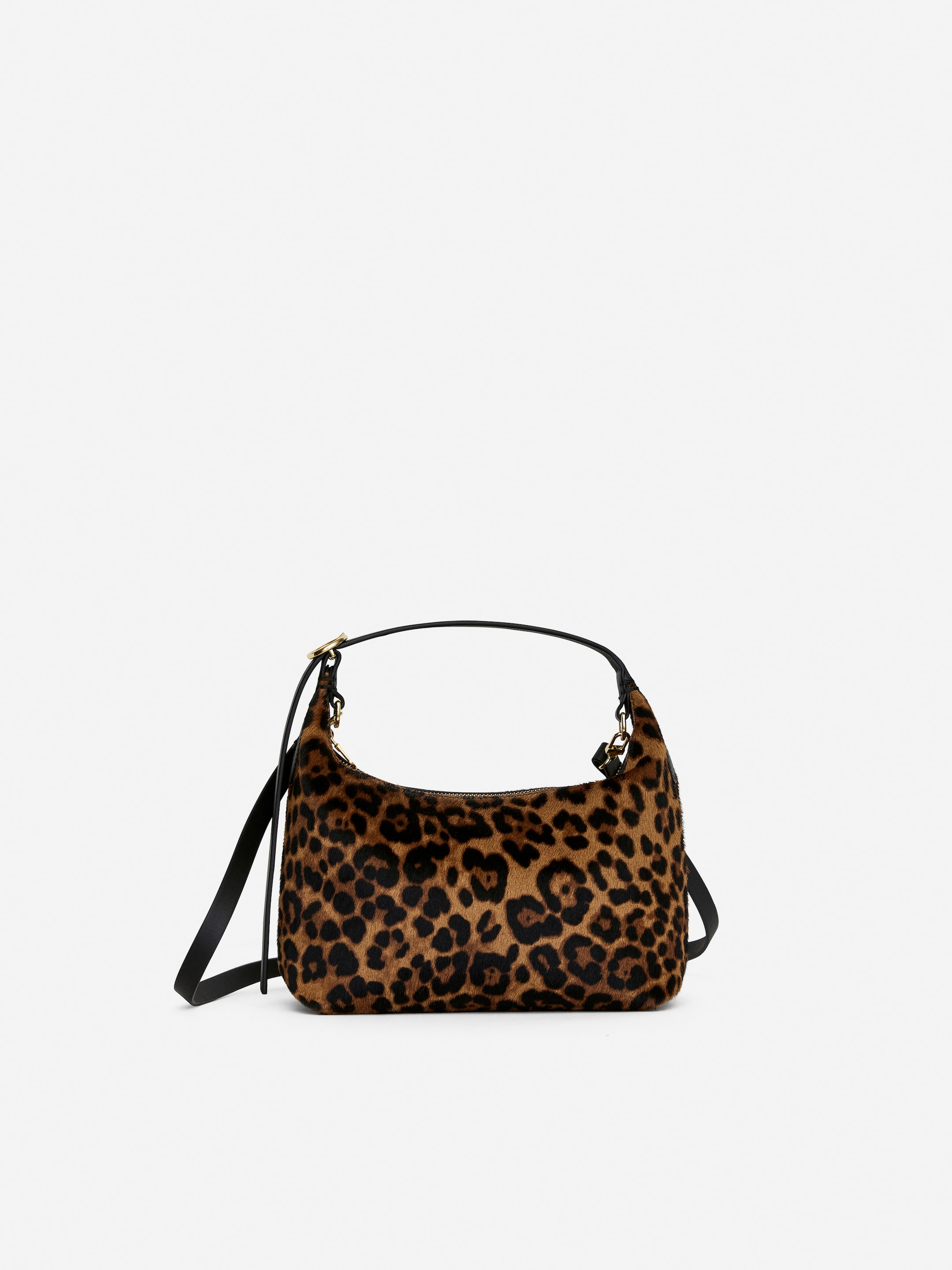 Boxy Leather Bag - Brown/Black/Faux Leopard - Women - StillMedia/DescriptiveStillLife - 5