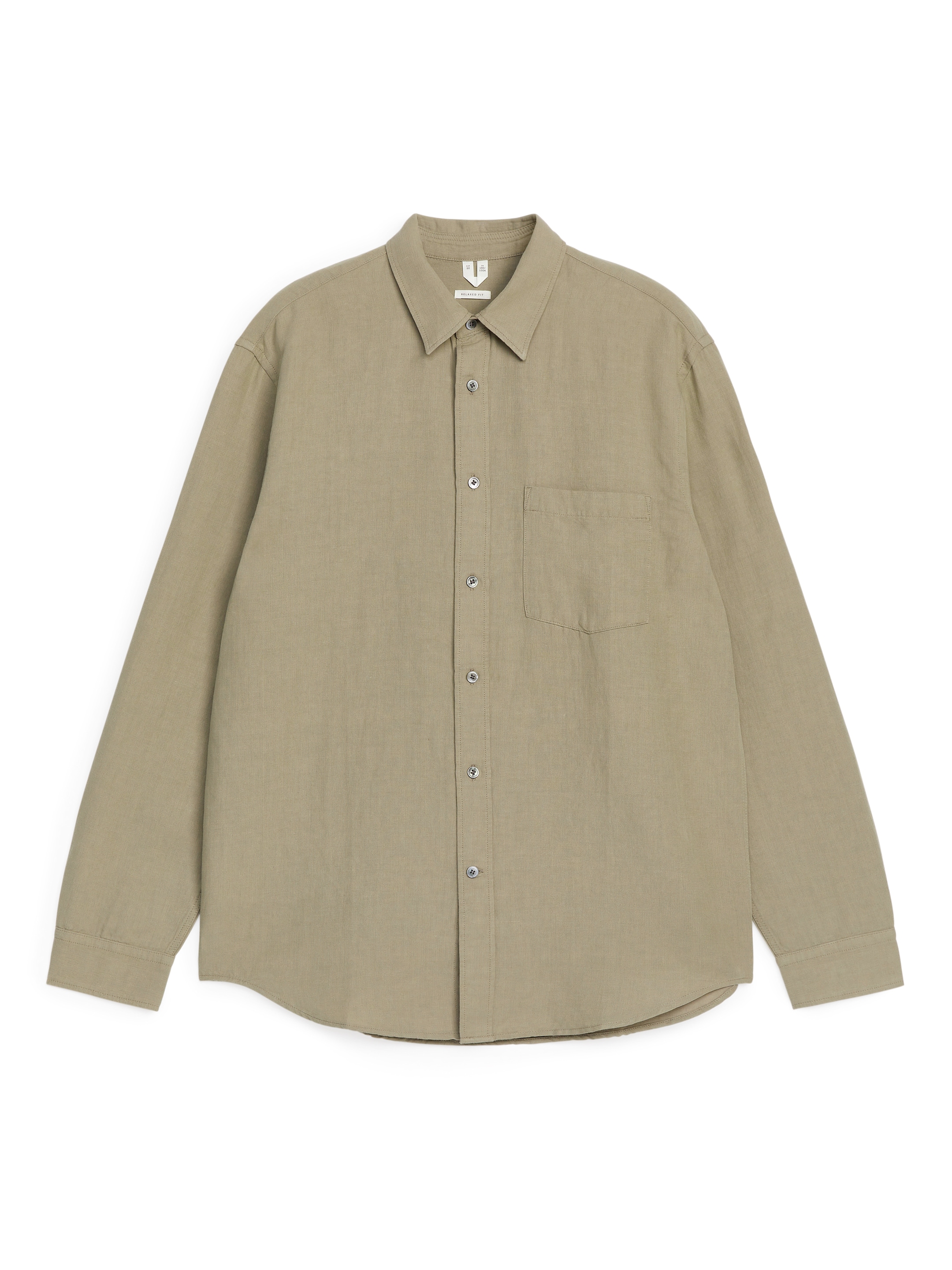 Chemise décontractée en lin et coton - Taupe - Relaxed fit - Homme - StillMedia/DescriptiveStillLife - 1