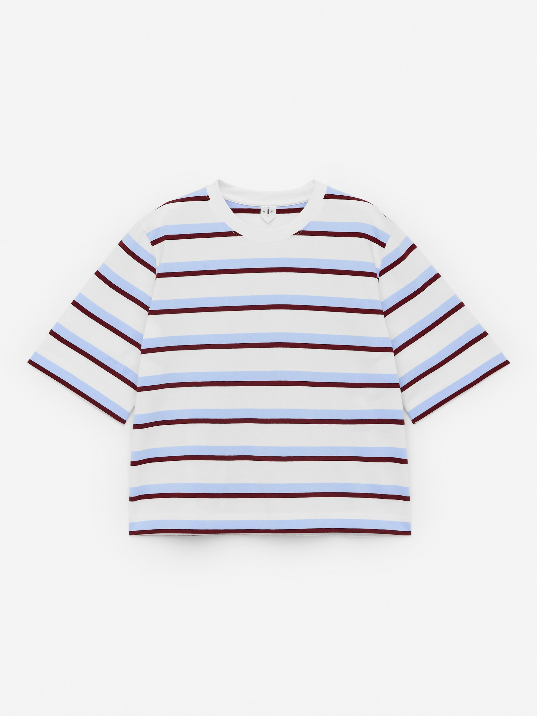Signature Boxy T-Shirt - White/Blue/Dark Red - Relaxed fit - Women - StillMedia/DescriptiveStillLife - 2