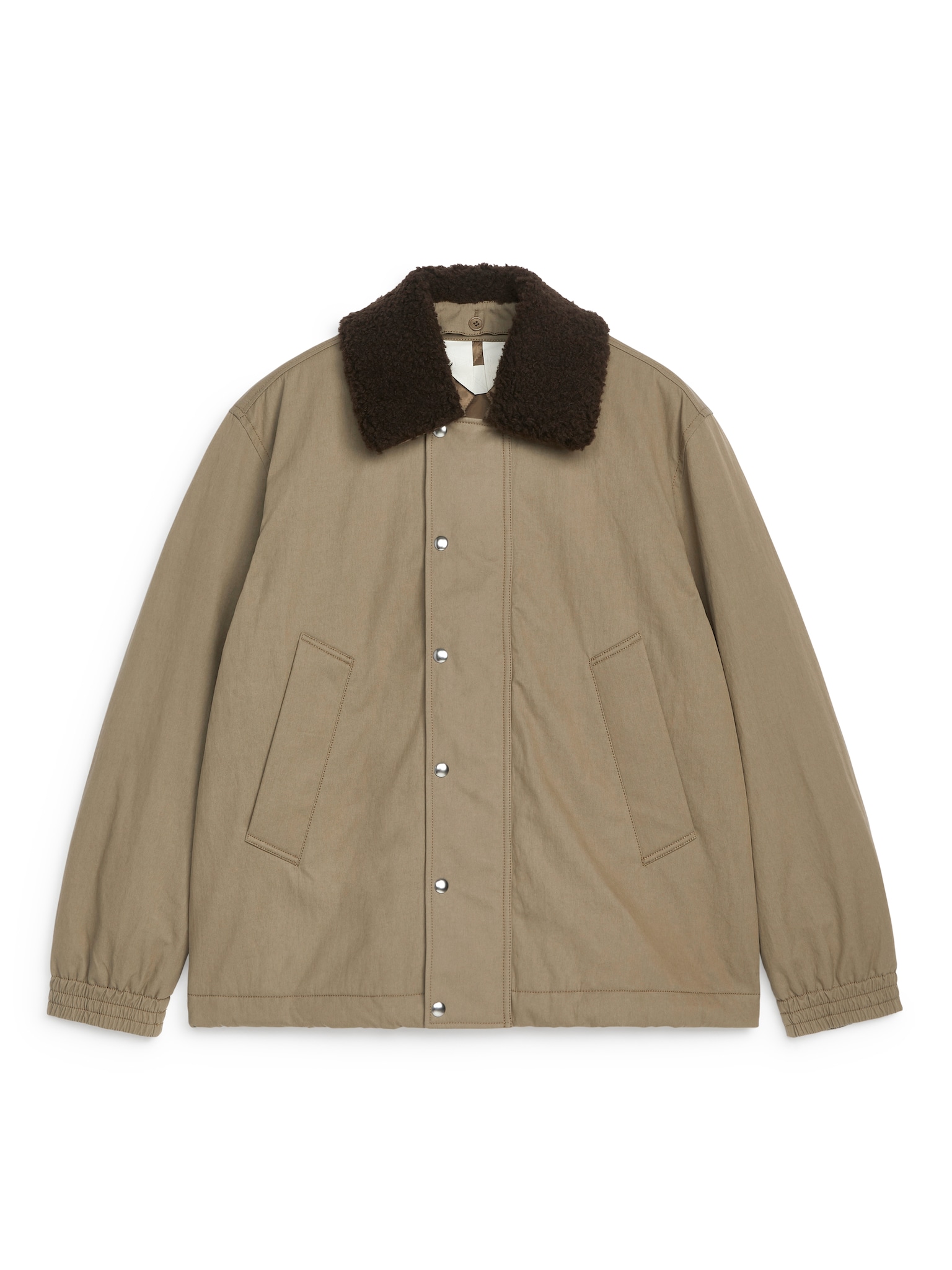 Faux-Fur Collar Jacket - Mole