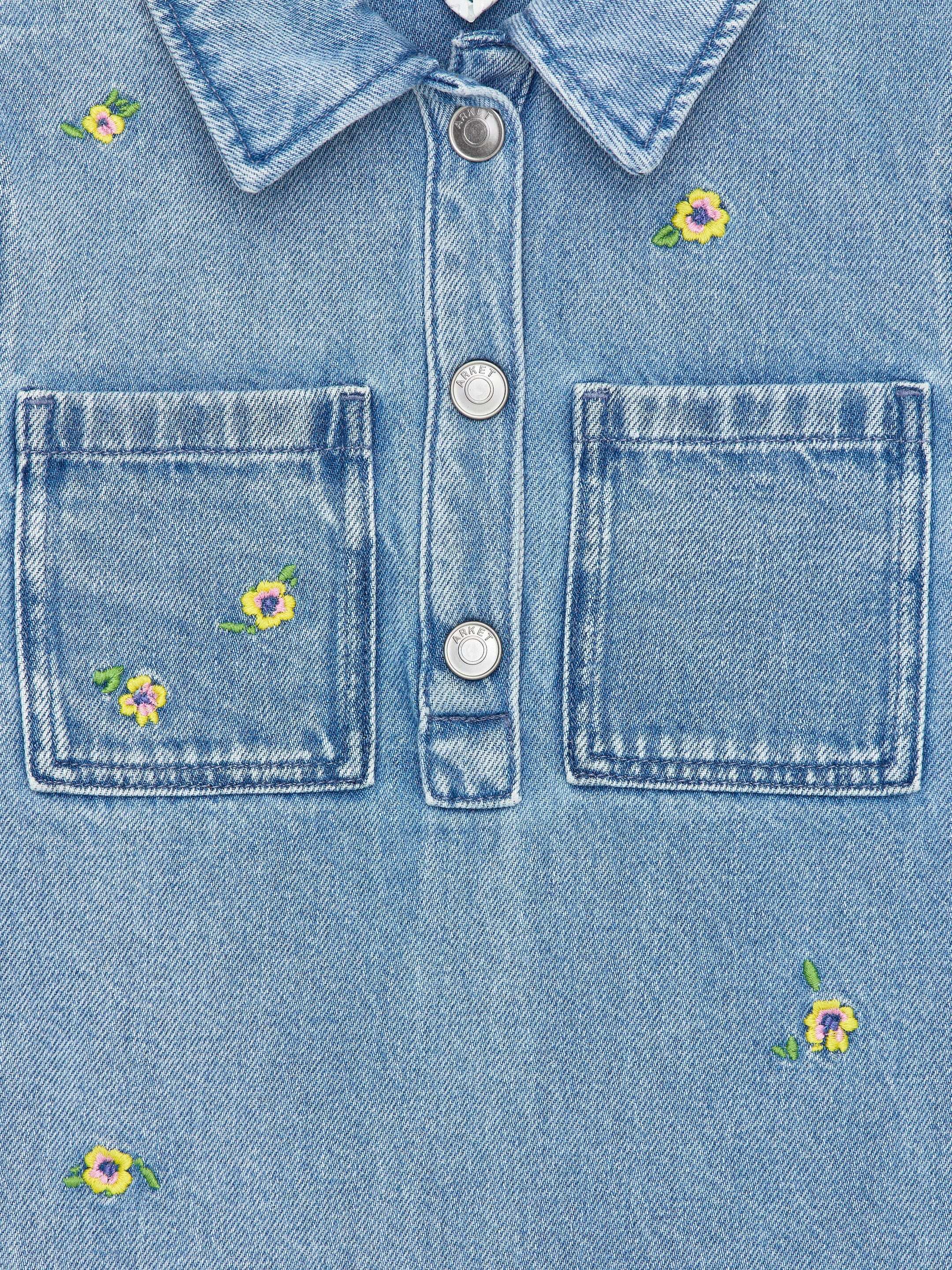 Ingrandisci l'immagine: Embroidered Denim Dress - Blue - BAMBINO | H&M CH 3