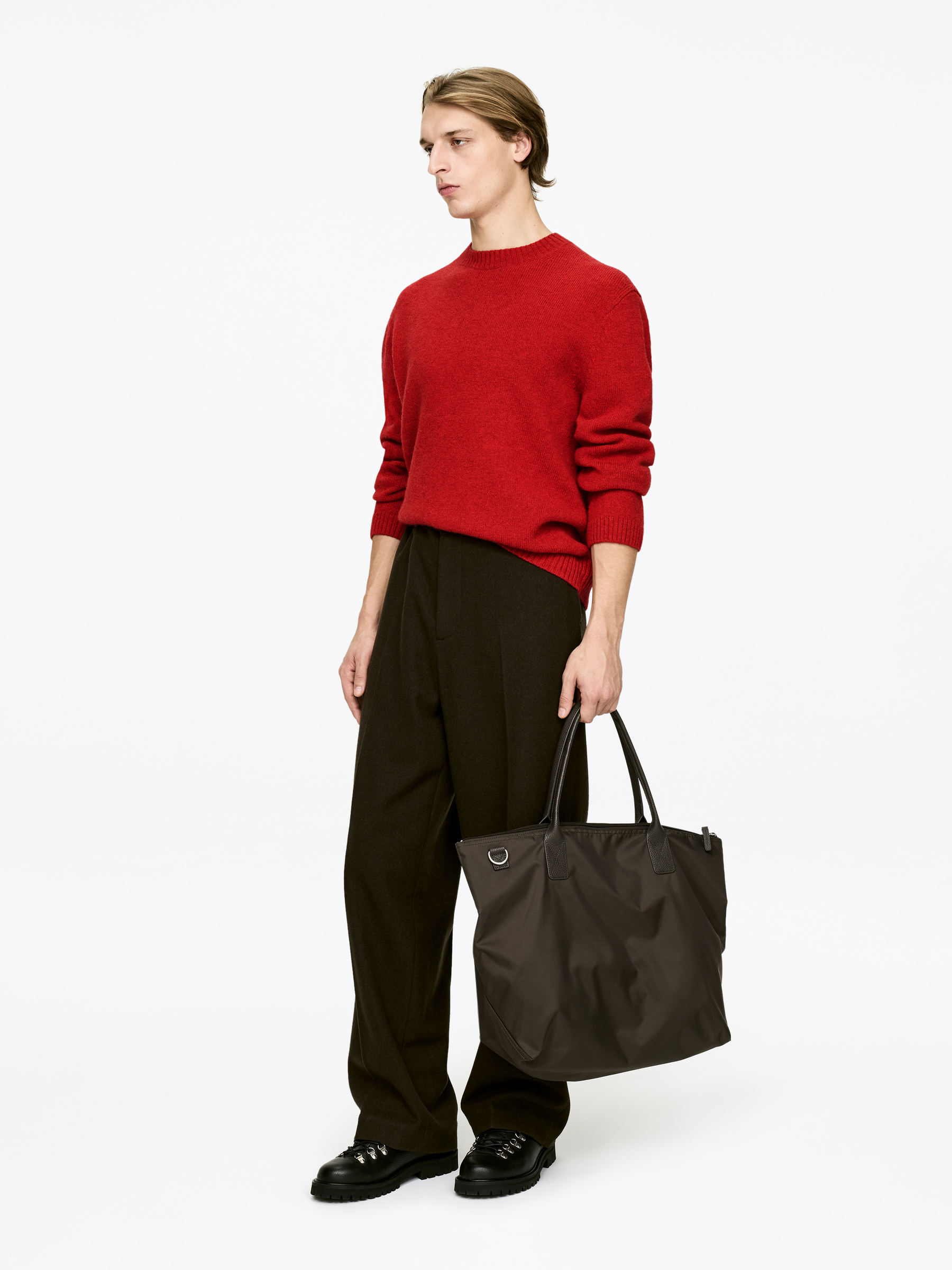 Crew-Neck Wool Jumper - Red - Regular fit - Men - StillMedia/Lookbook - 9