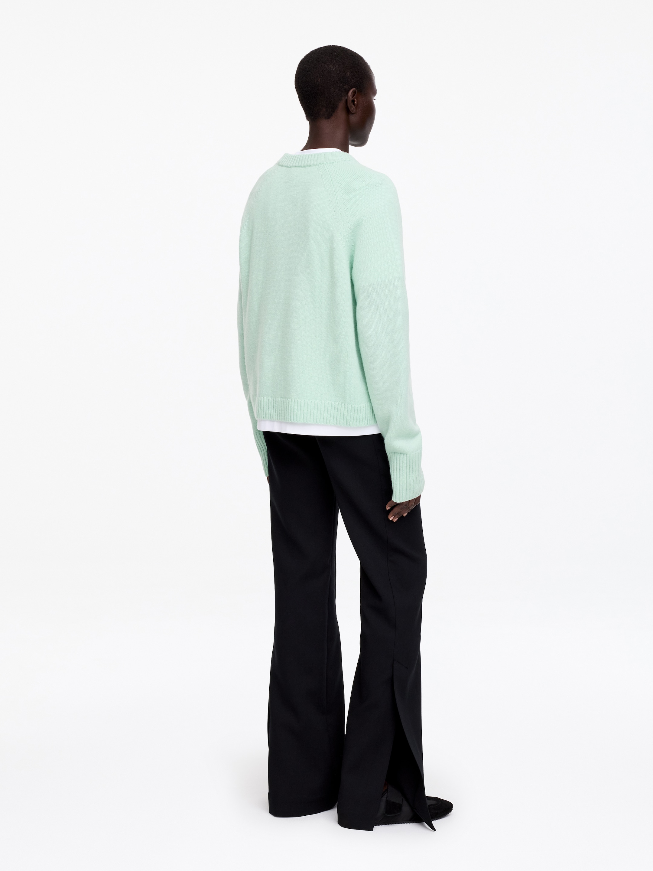 Pure Cashmere Jumper - Light Turquoise - Regular fit - Women - StillMedia/Lookbook - 2