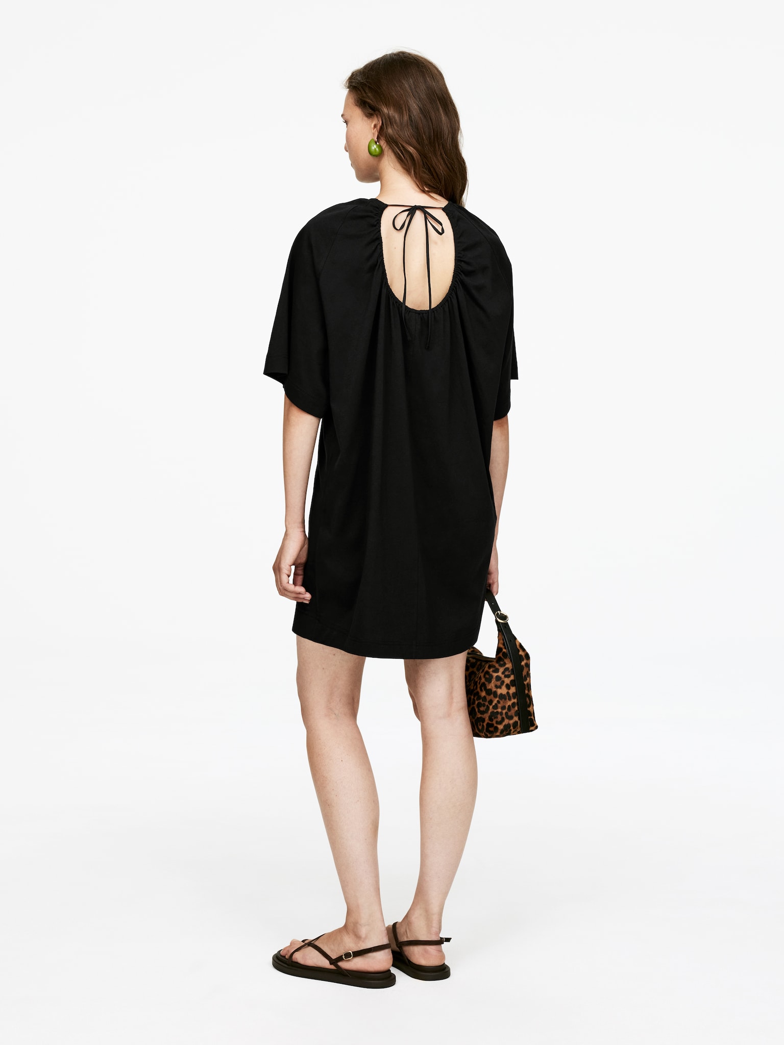 Robe à dos ouvert - Noir - 3