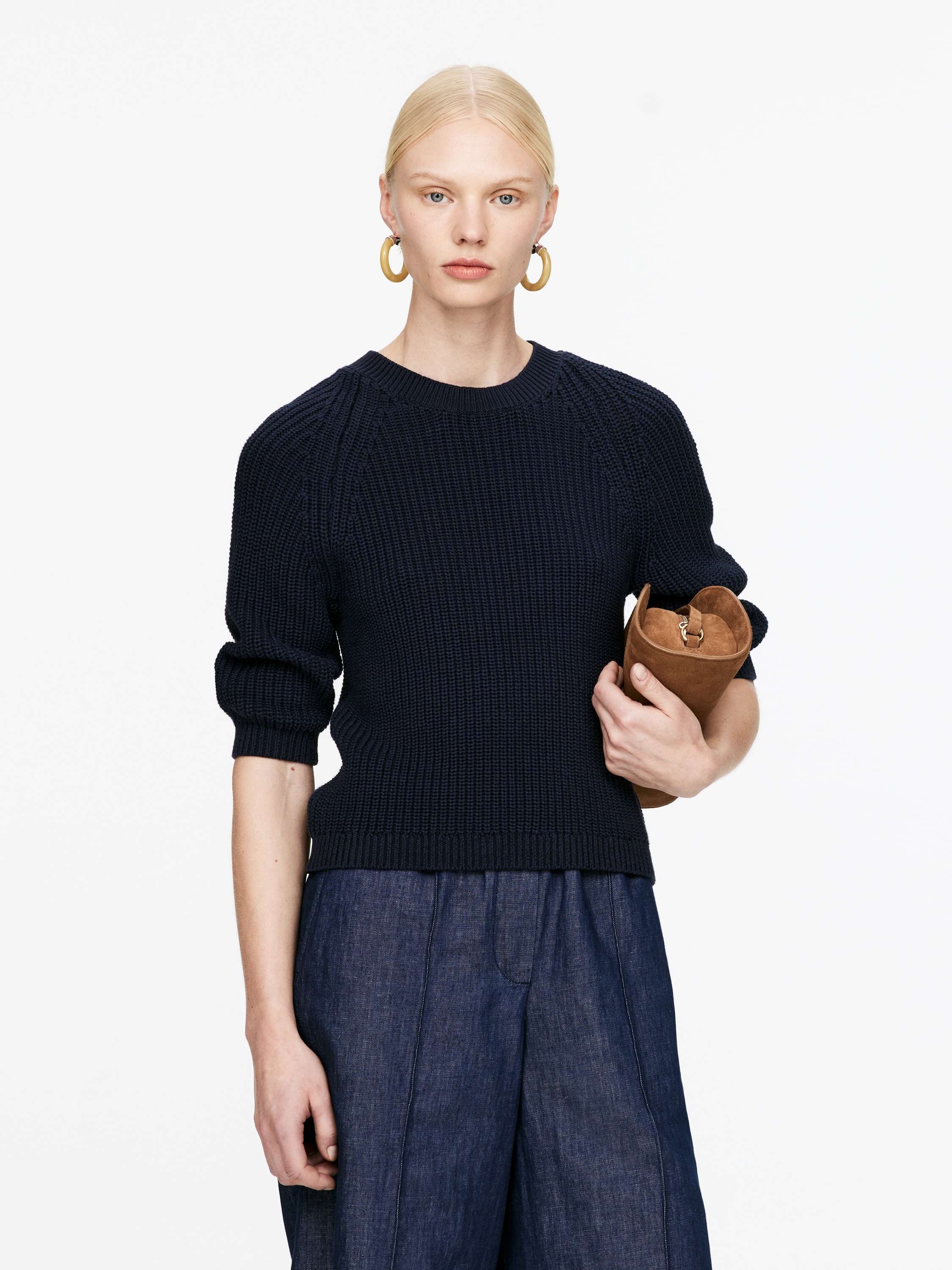 Pamut pulóver - Sötétkék