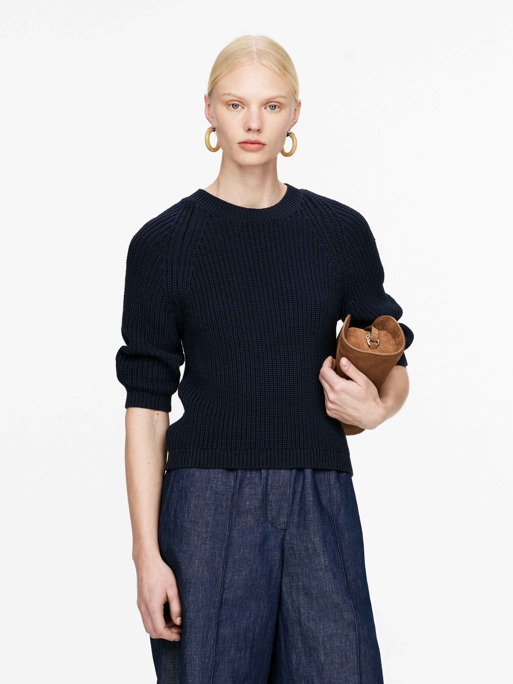 Se større billede: Bomuldstrøje - Mørkeblå - DAME | H&M DK 1