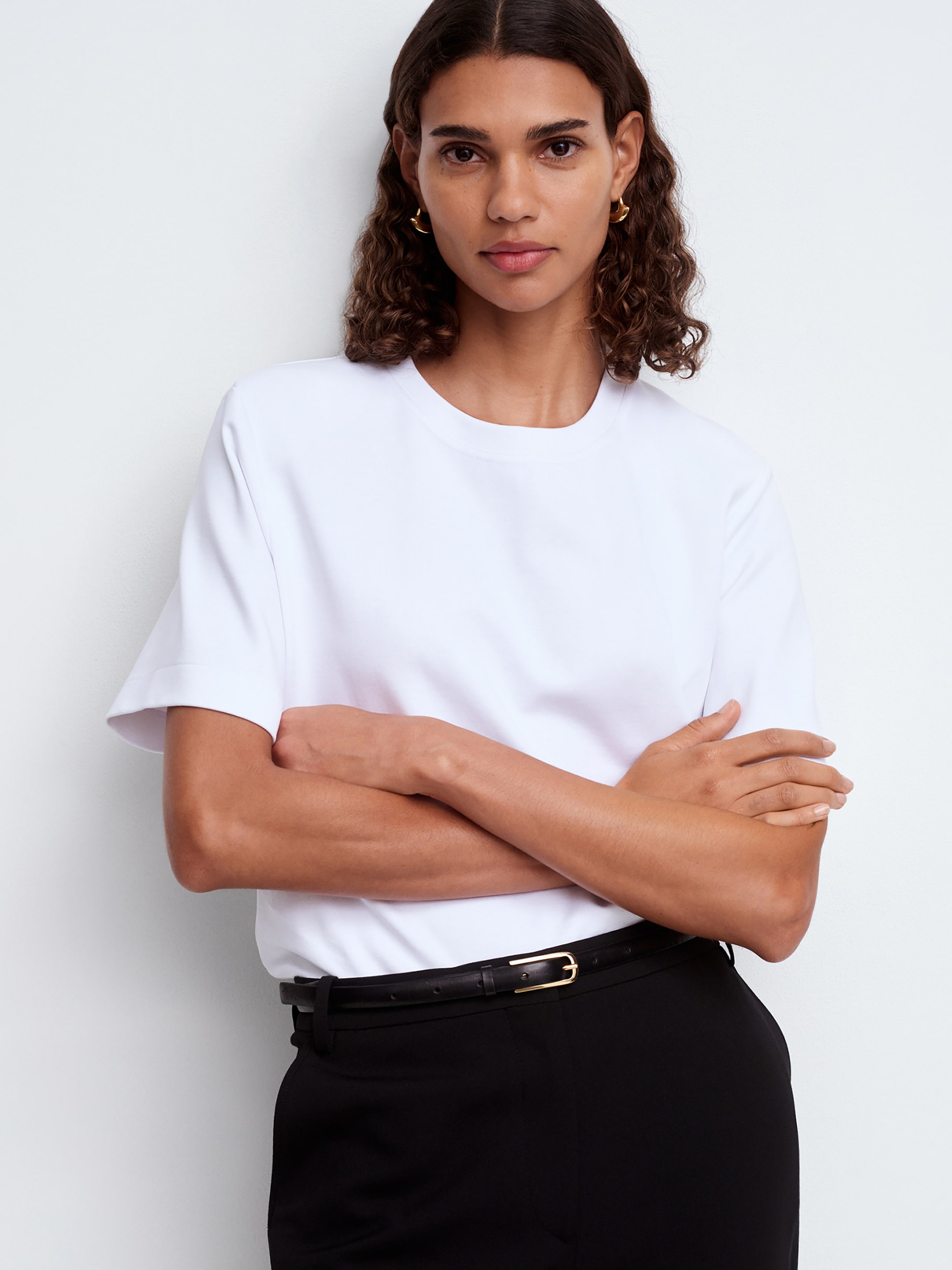 Signature Constructed T-Shirt - White - Regular fit - Women - StillMedia/Environmental - 16