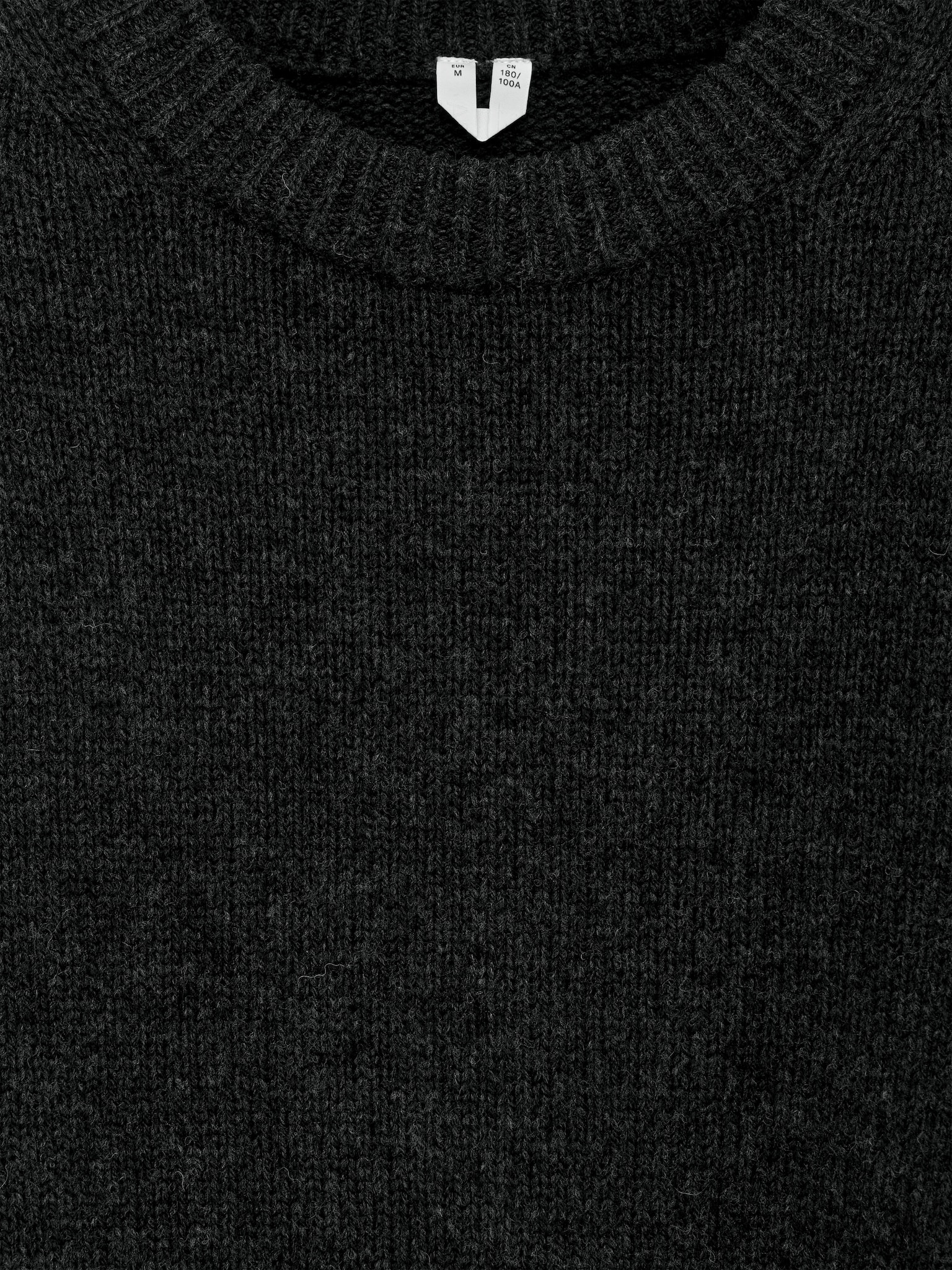 Heavy Knit Wool Jumper - Charcoal Melange/Light Grey Melange/Dark Brown/Dark Blue/Beige Melange/Off White/Mid Blue - 5