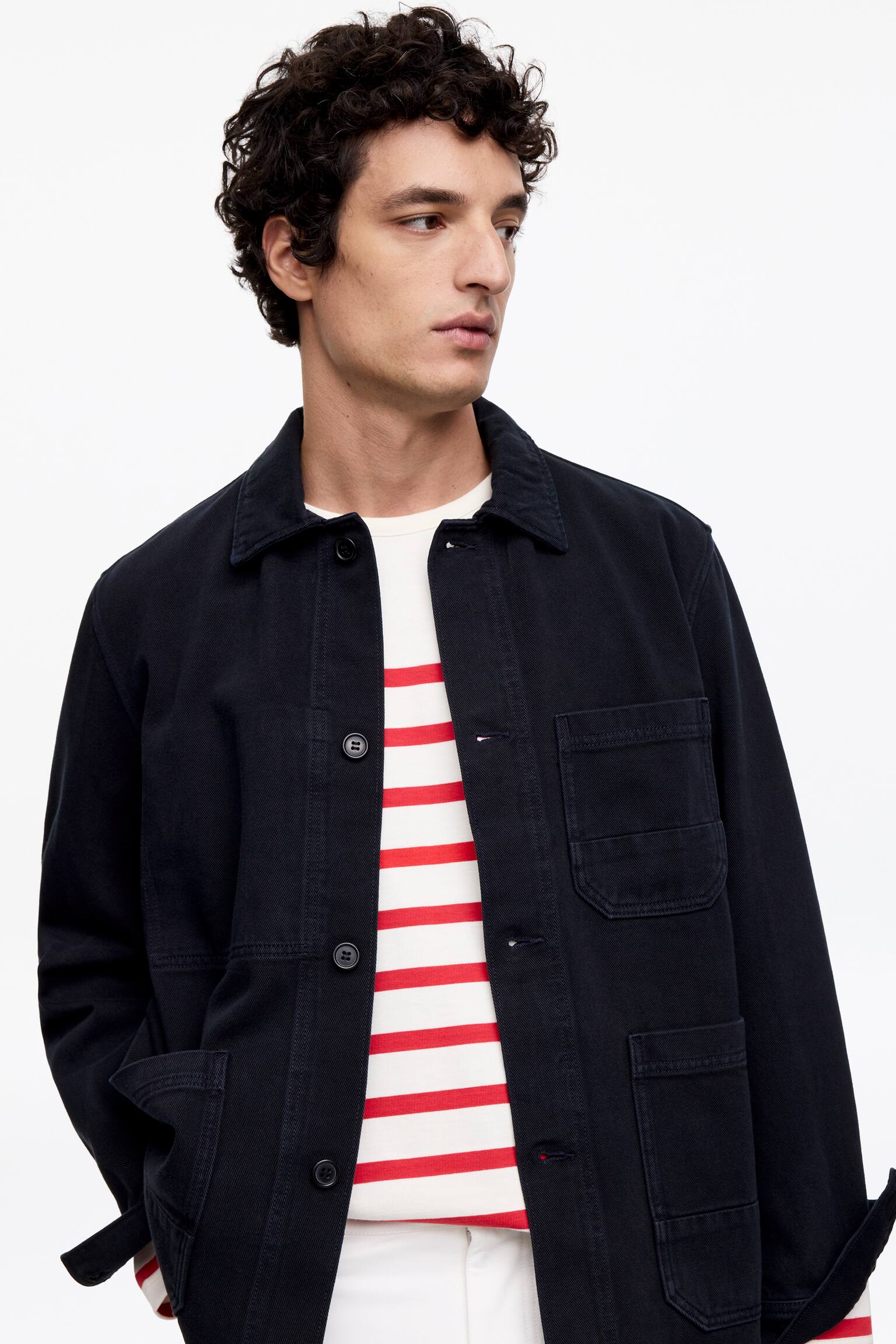 Surchemise en twill surteint - Bleu foncé/Vert/Marron foncé - 4