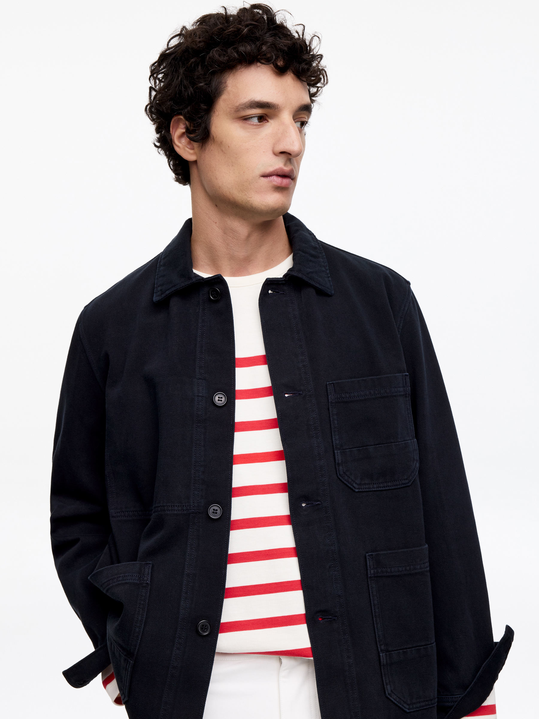 Surchemise en twill surteint - Bleu foncé - Regular fit - Homme - StillMedia/Lookbook - 37