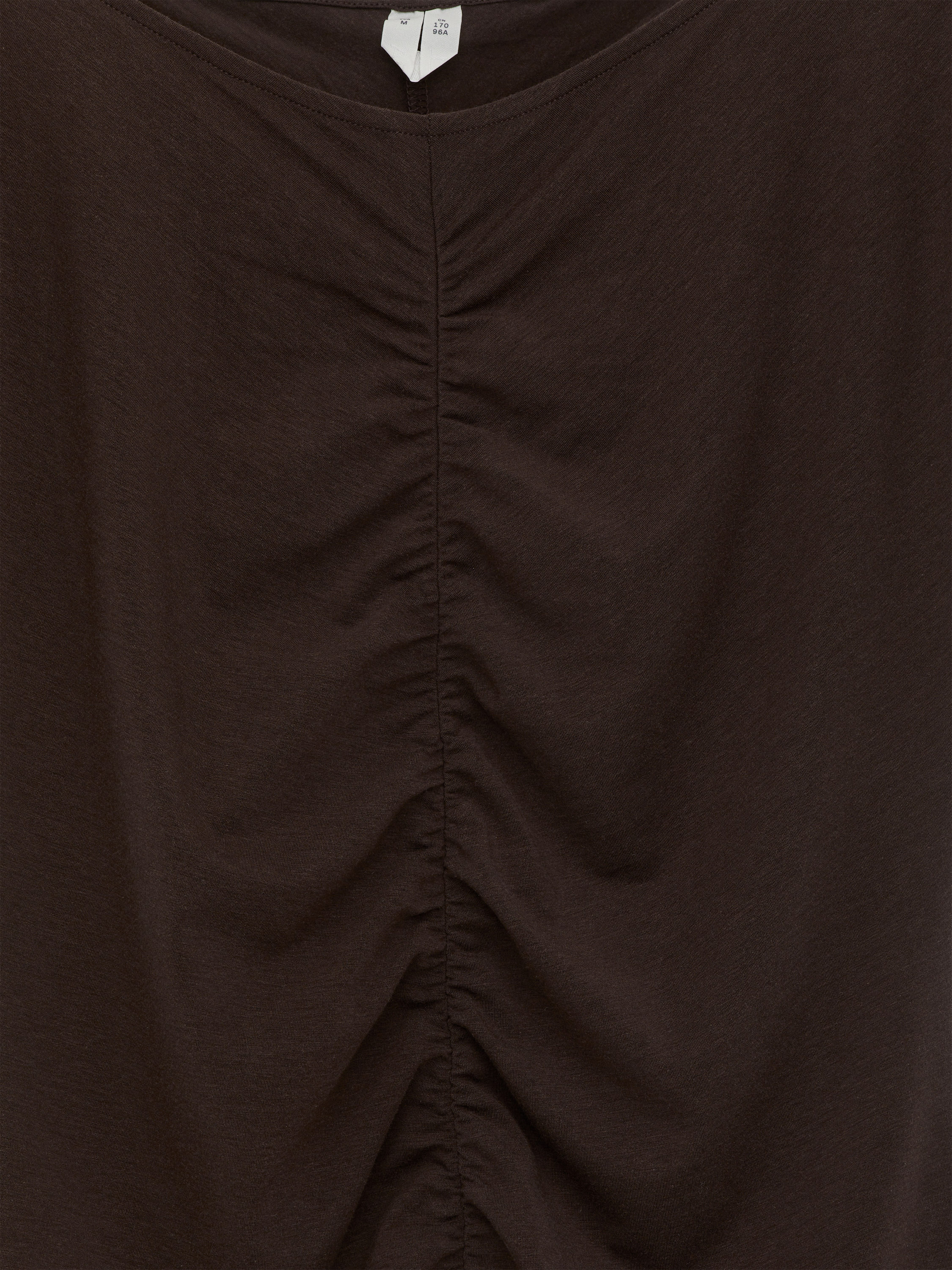 Gathered Top - Dark Brown - Slim fit - Women - StillMedia/DescriptiveDetail - 2
