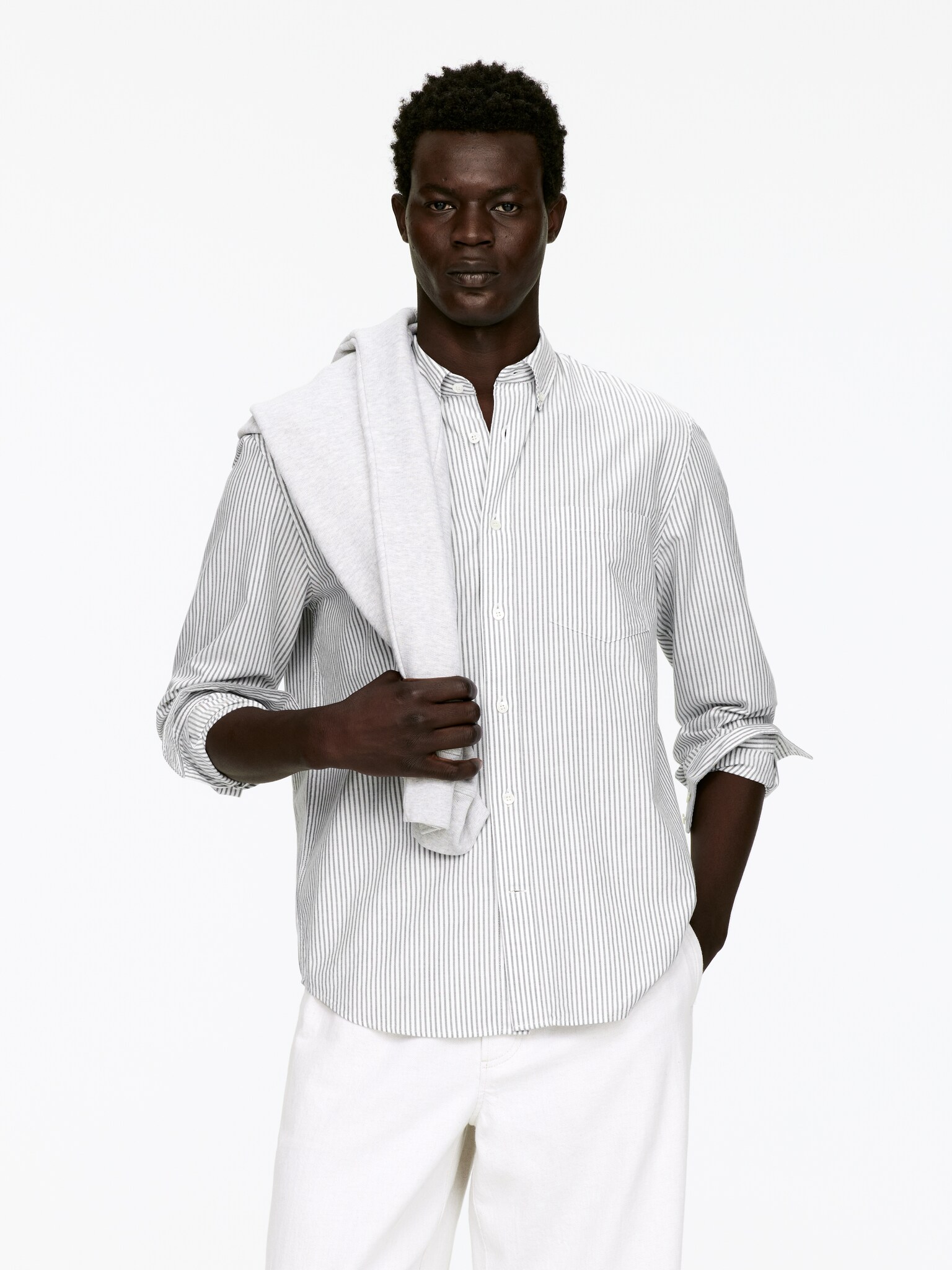 Oxford Shirt - Grey/White/Blue/Striped/Light Grey/White/Light Blue/Dark Mole/Off White/Green/Dark Green/Dark Blue