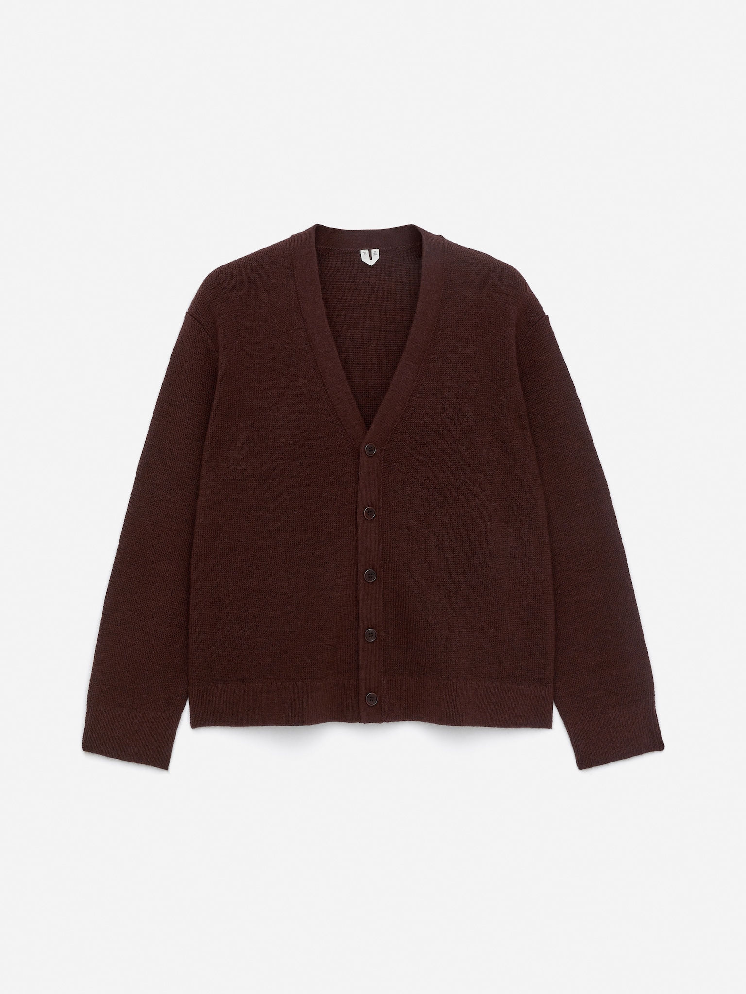 Wool Blend Cardigan - Dark Burgundy