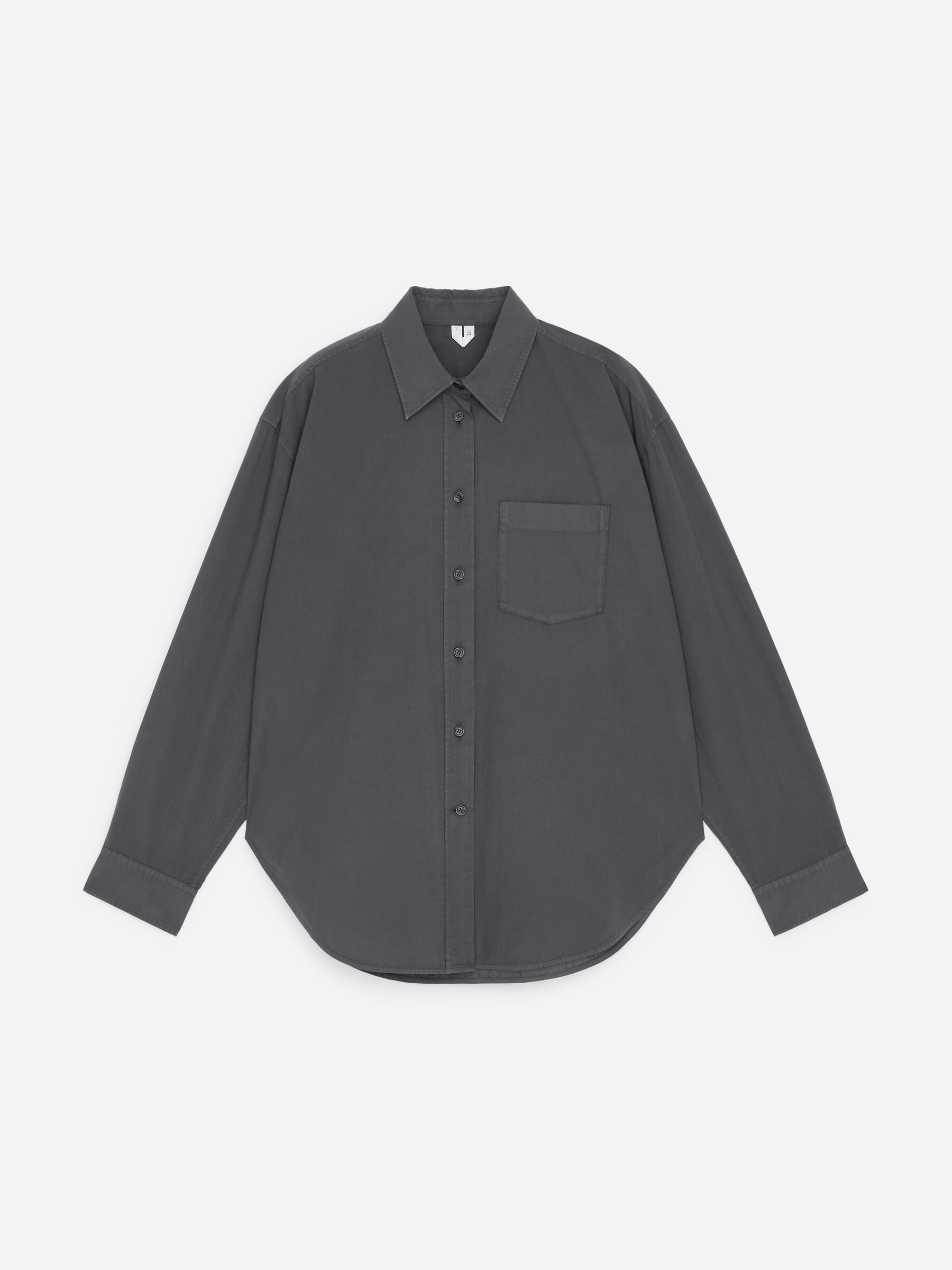 Cotton Poplin Shirt - Off Black - Regular fit - Women - StillMedia/DescriptiveStillLife - 1