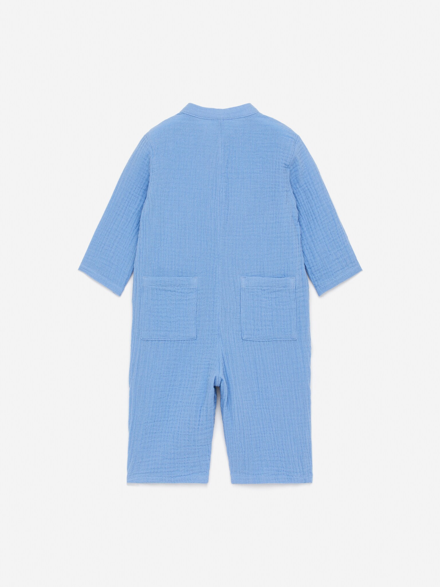 Combinaison en mousseline de coton - Bleu - 2