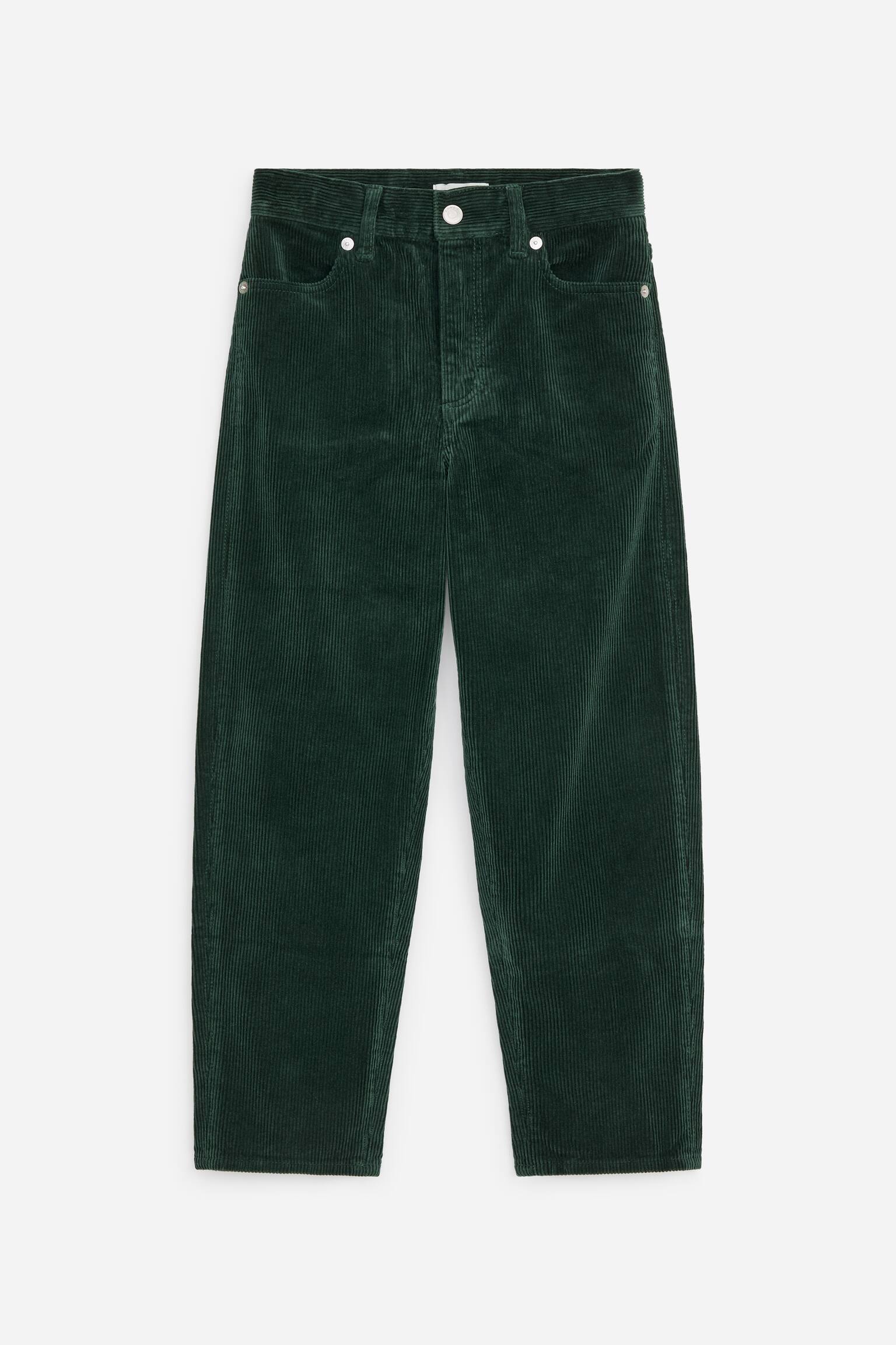 Corduroy jeans - Donkergroen