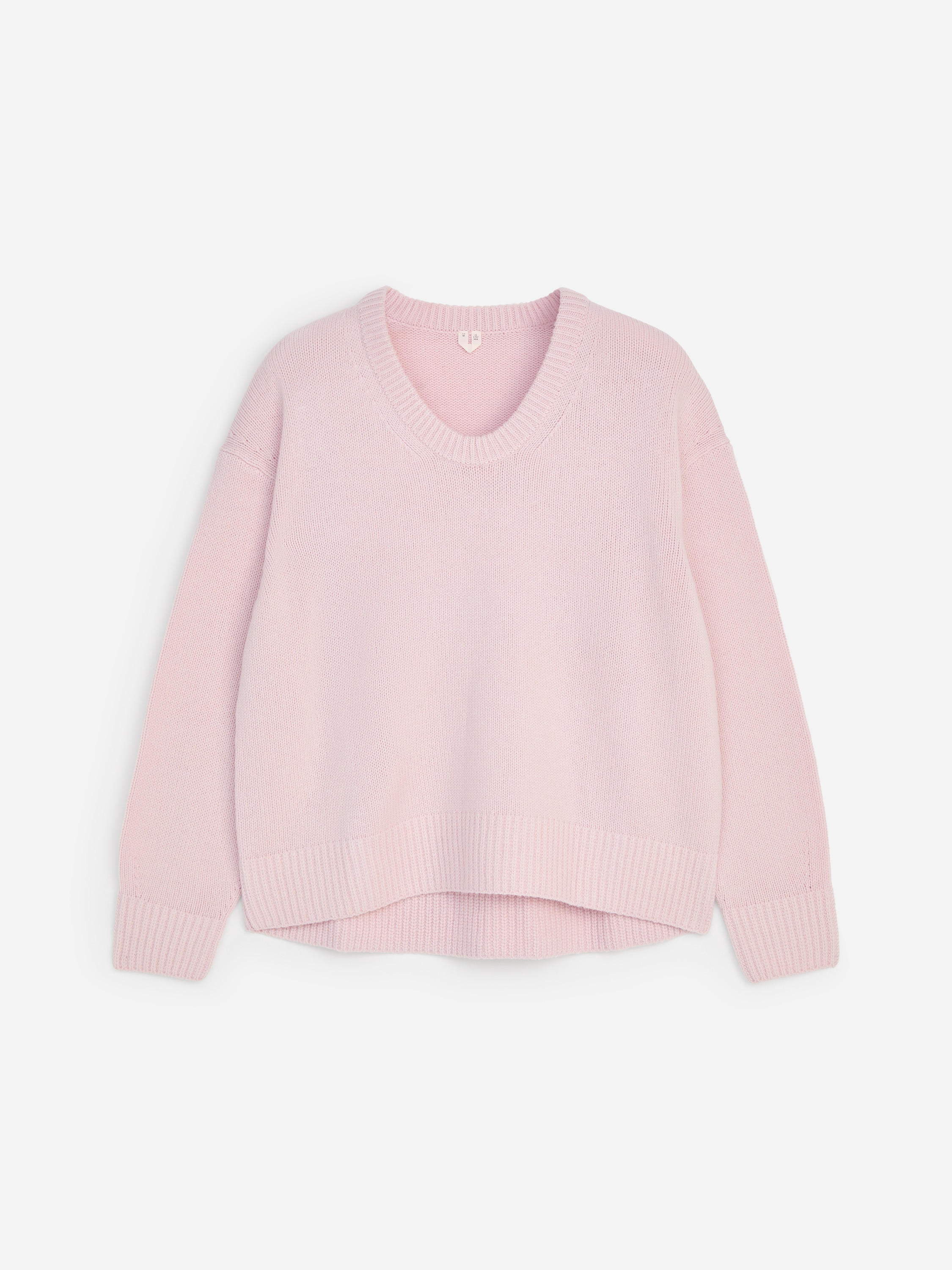 Pull décontracté en laine - Rose/Beige