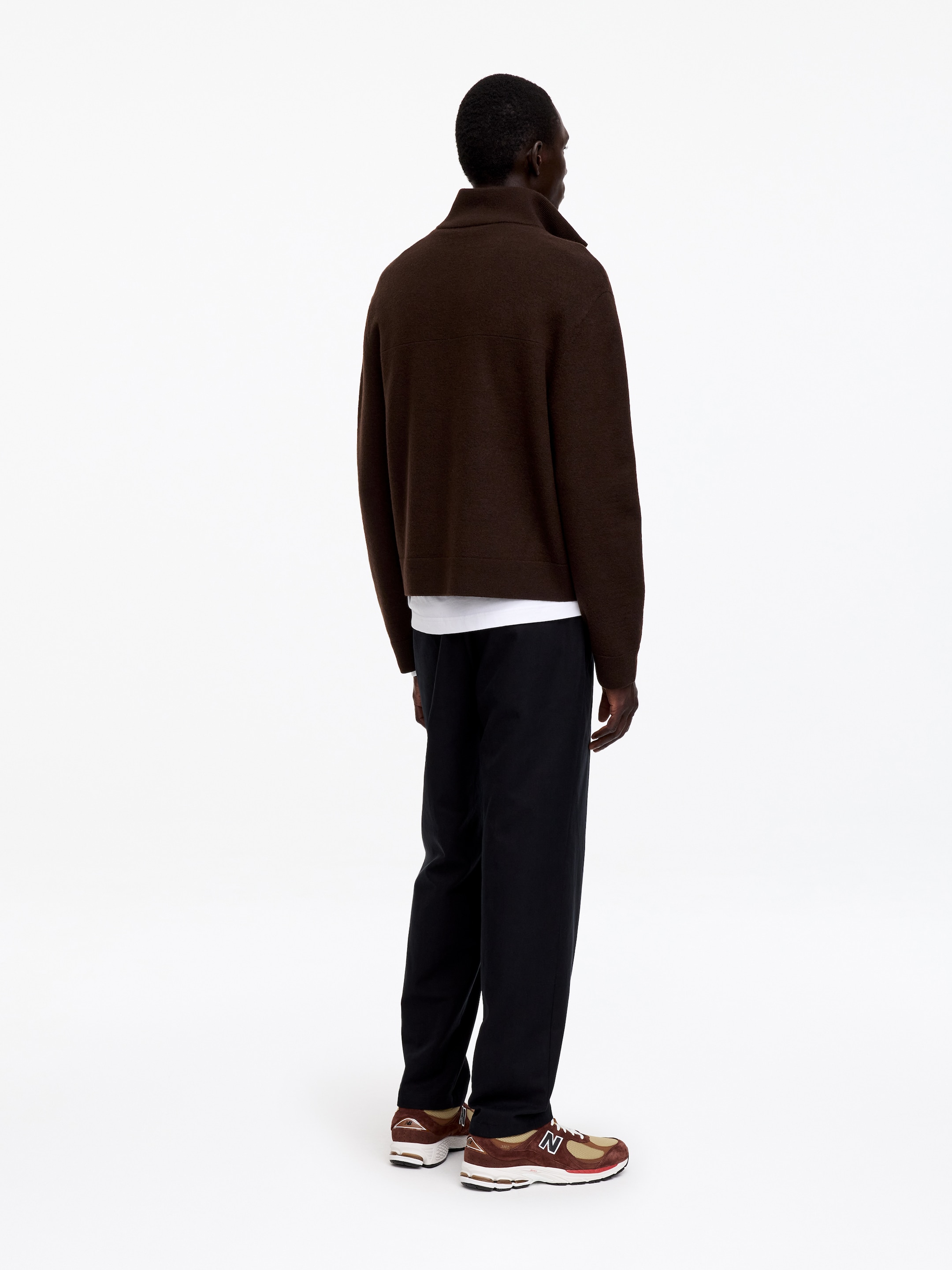 Chaqueta de lana con cremallera - Marrón - Corte estándar - men - StillMedia/Lookbook - 4