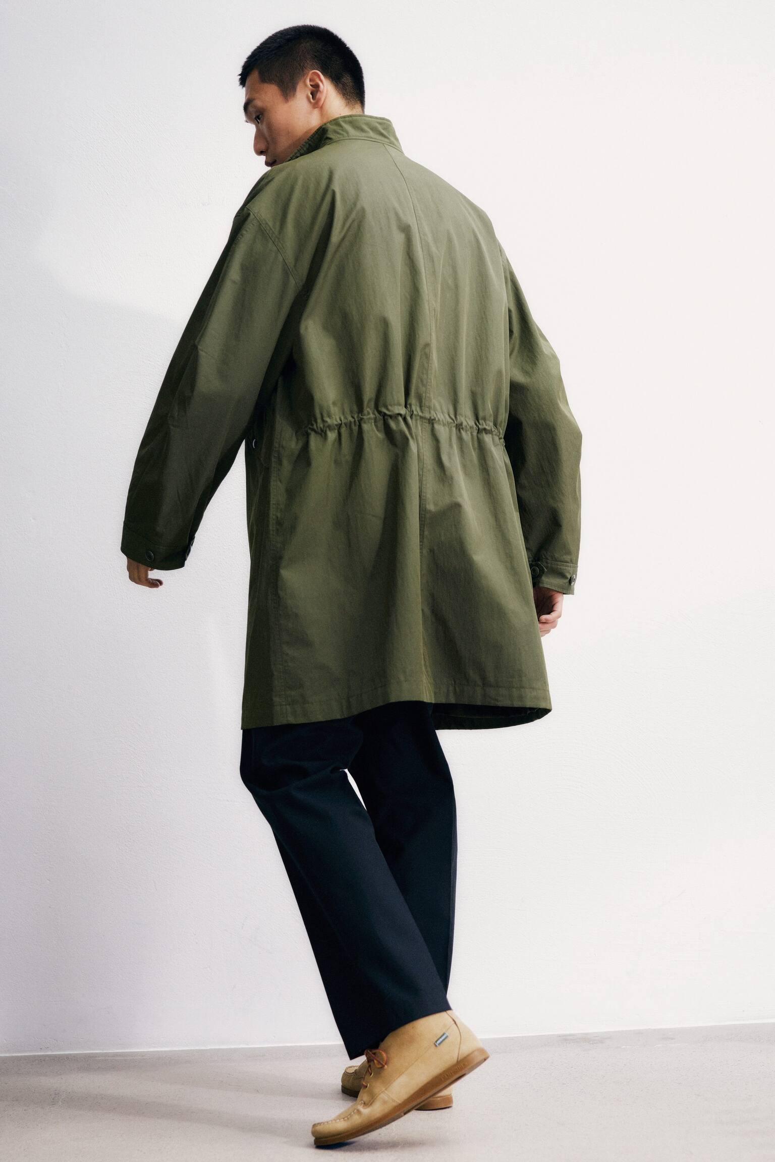 Pantalon en laine mélangée - Noir/Marron - 4