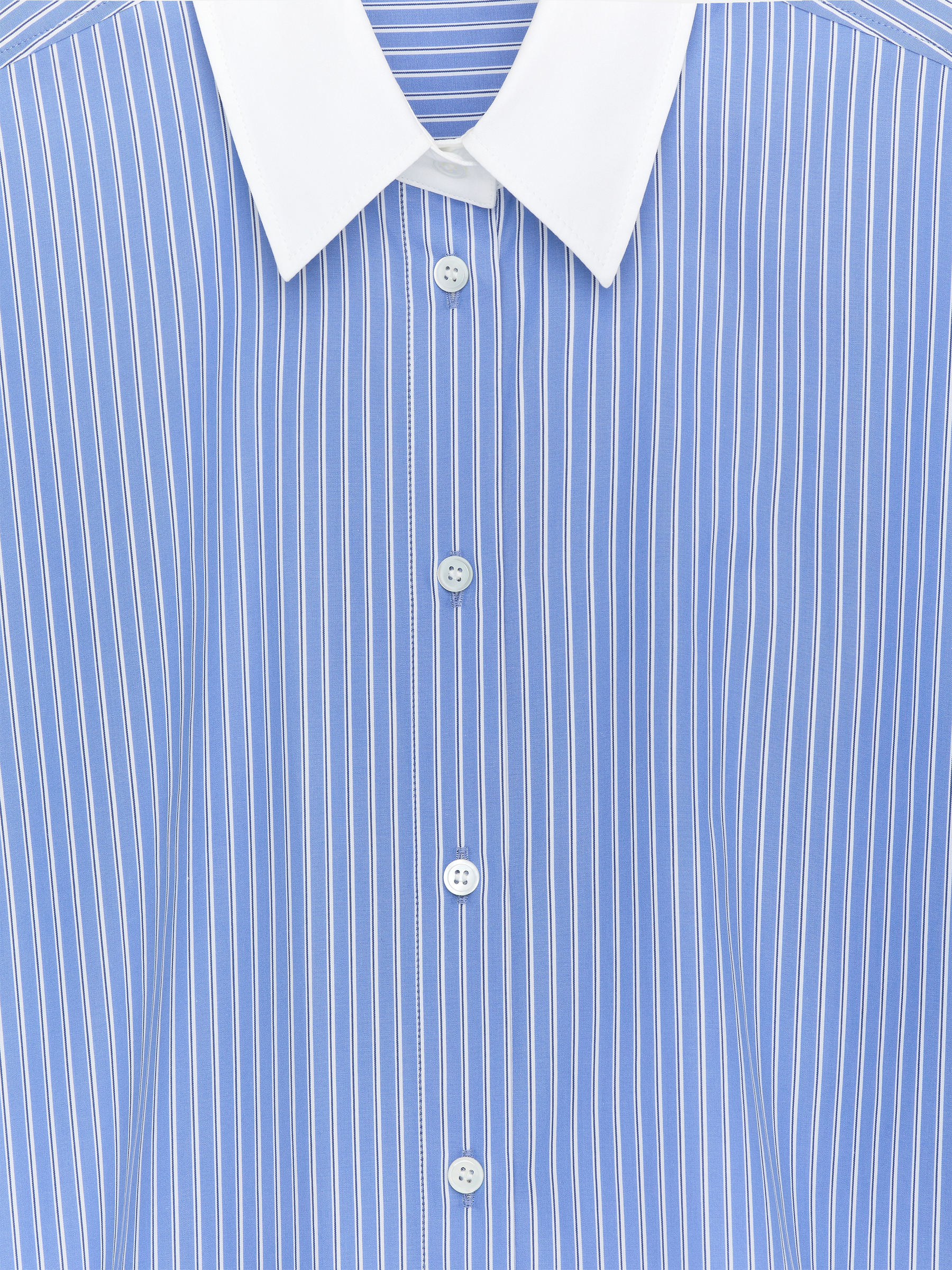 Relaxed-Fit Poplin Shirt - Blue/White - Relaxed fit - Women - StillMedia/DescriptiveDetail - 2