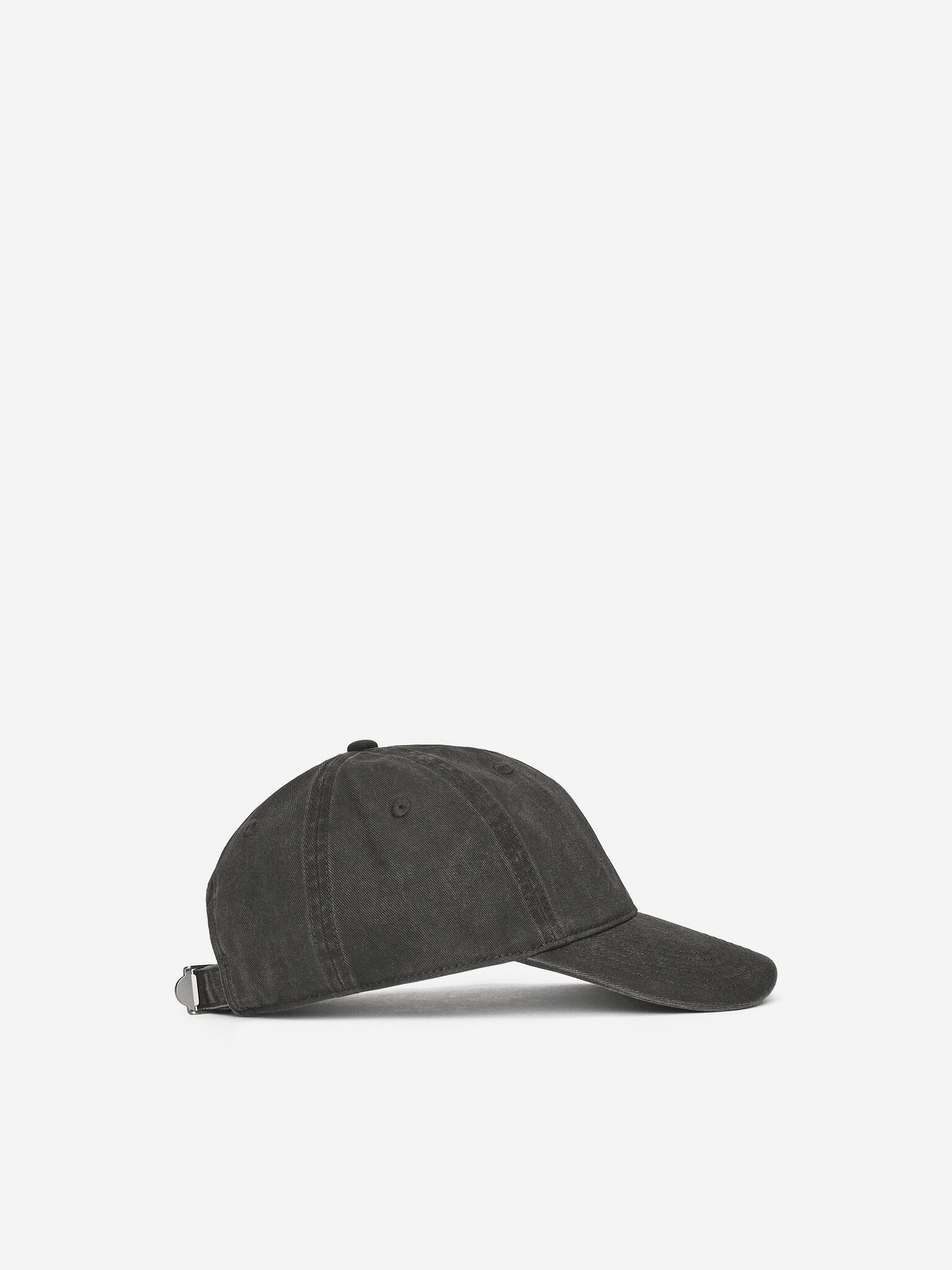 Cap aus gewaschener Baumwolle - Schwarz/Grau
