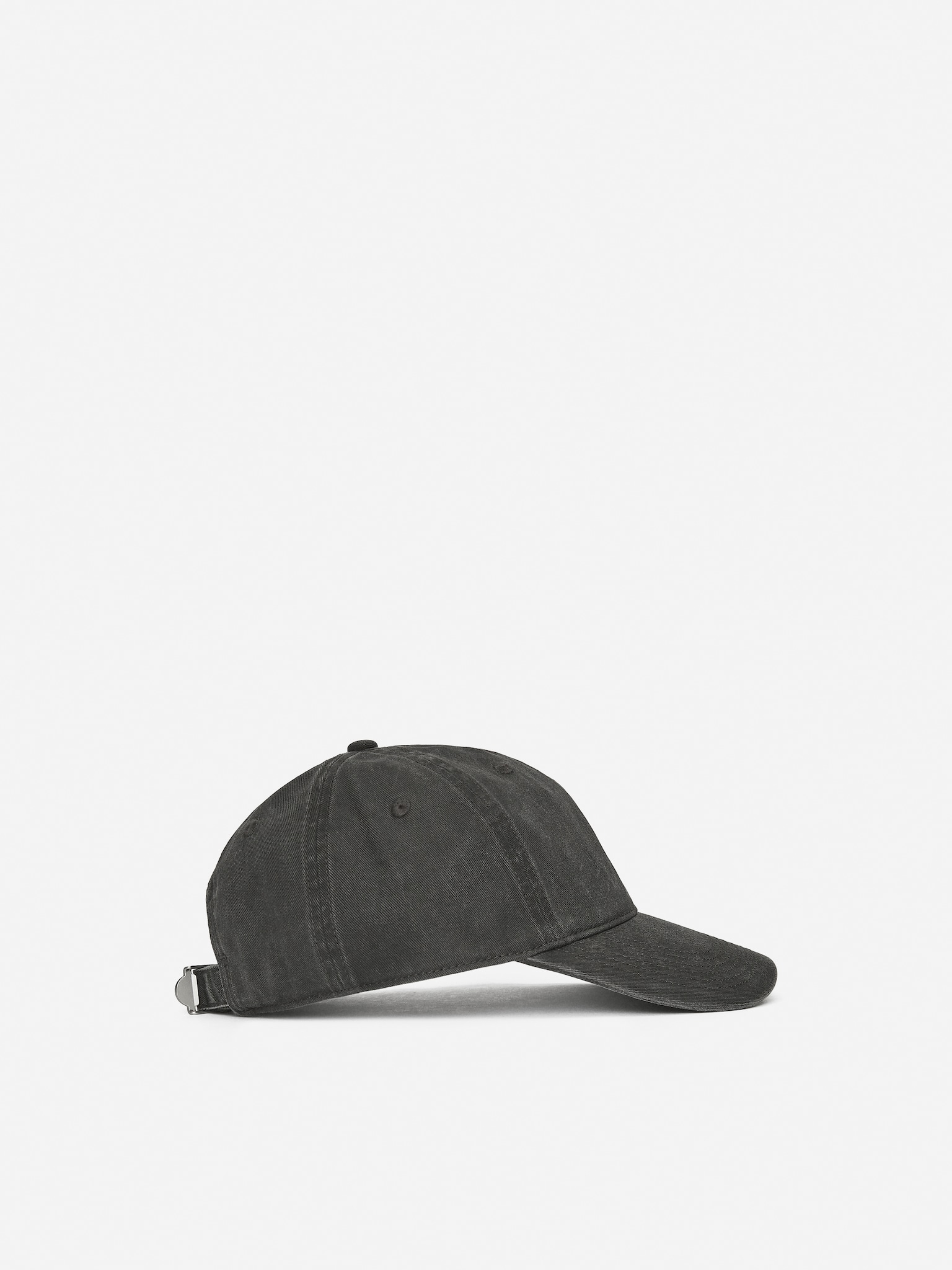 Cap aus gewaschener Baumwolle - Schwarz/Grau