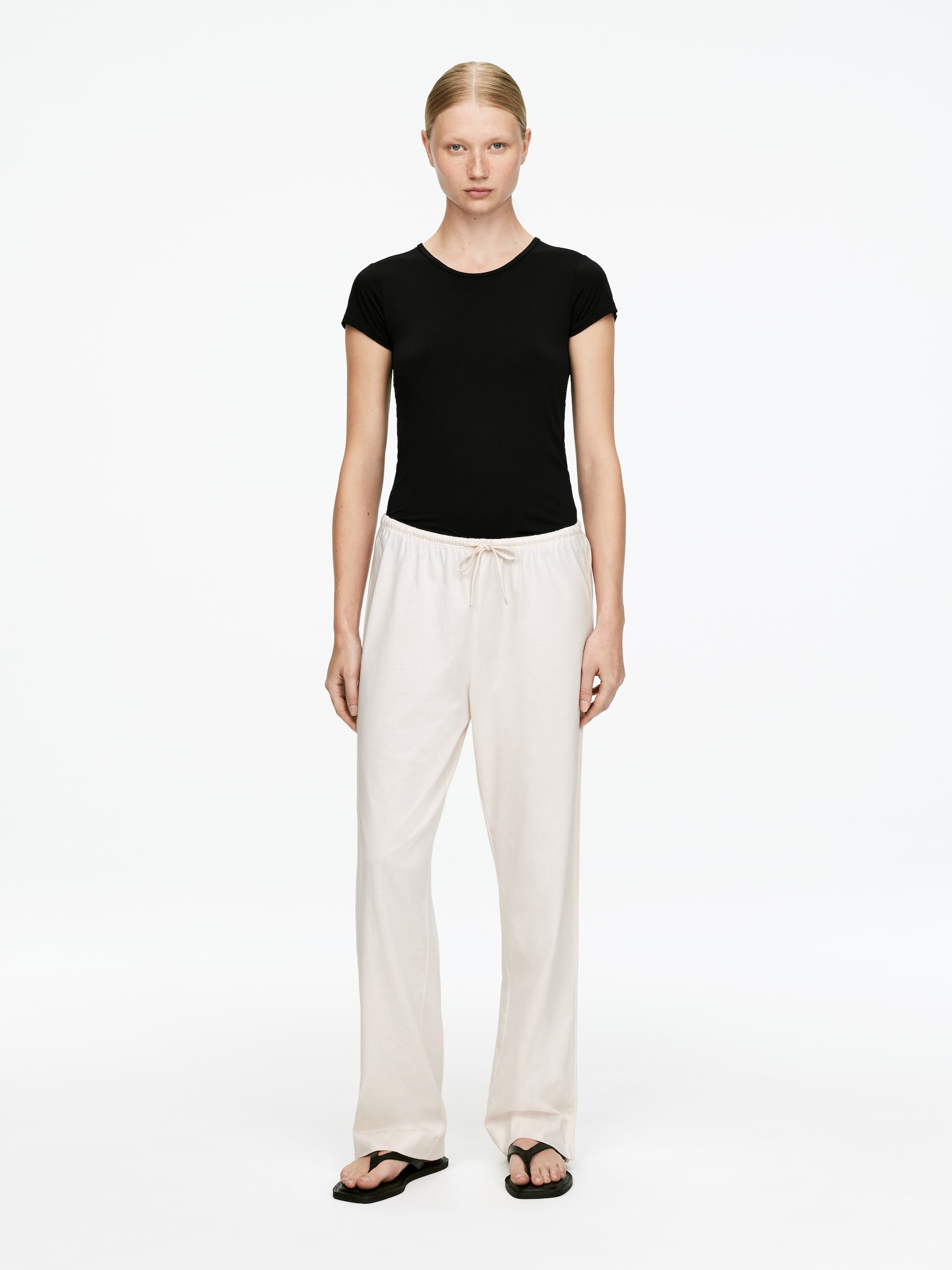 Cotton Trousers - Beige