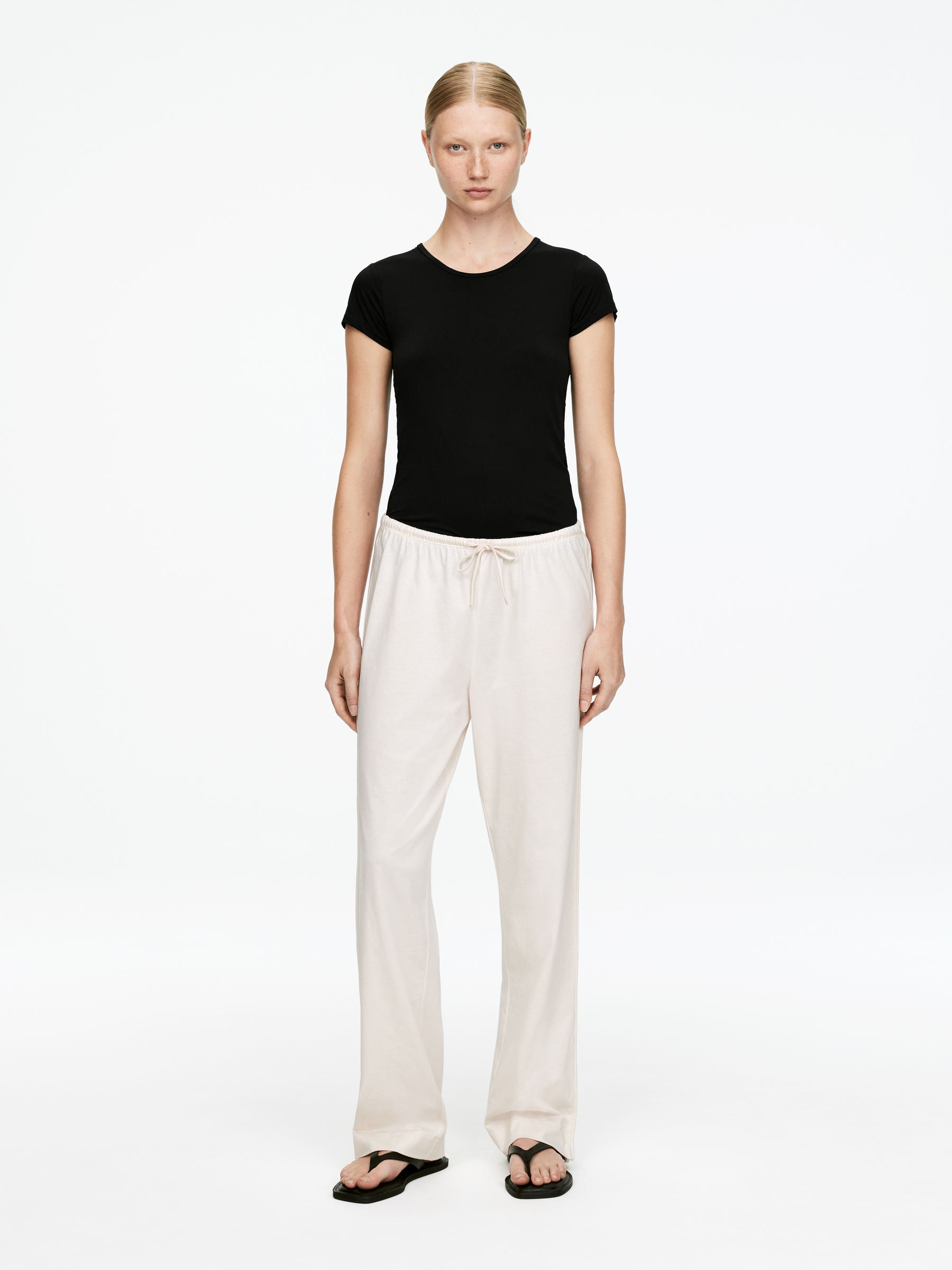Cotton Trousers-#E4DED8-16119