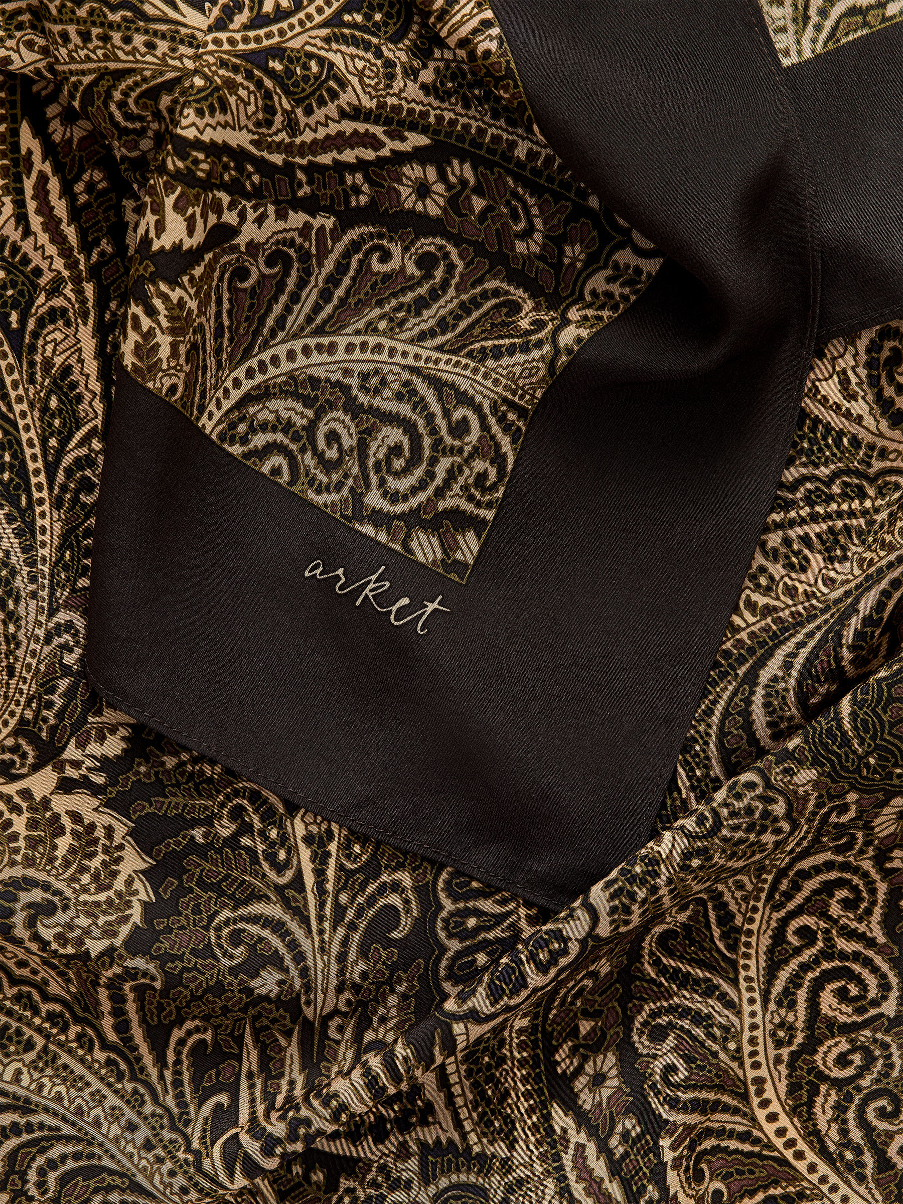 Printed Silk Scarf - Brown - Women - StillMedia/DescriptiveDetail - 1