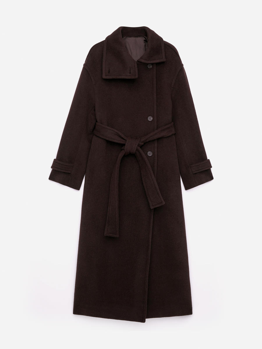 ARKET Women's  Oversized Wool-Blend Coat Brown,  size 38