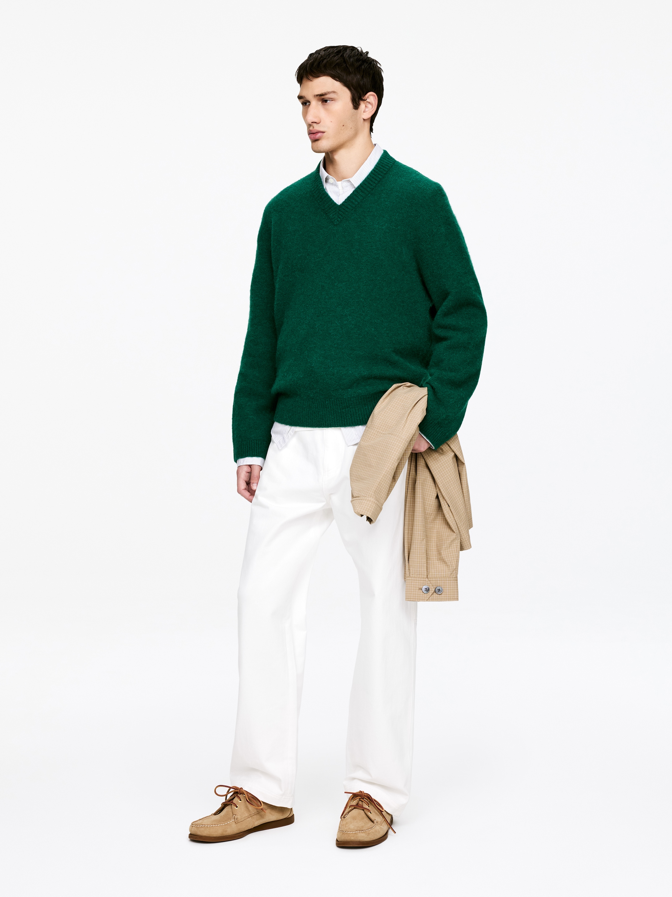 Tröja i alpacka och ull - Grön - Relaxed fit - Men - StillMedia/Lookbook - 5